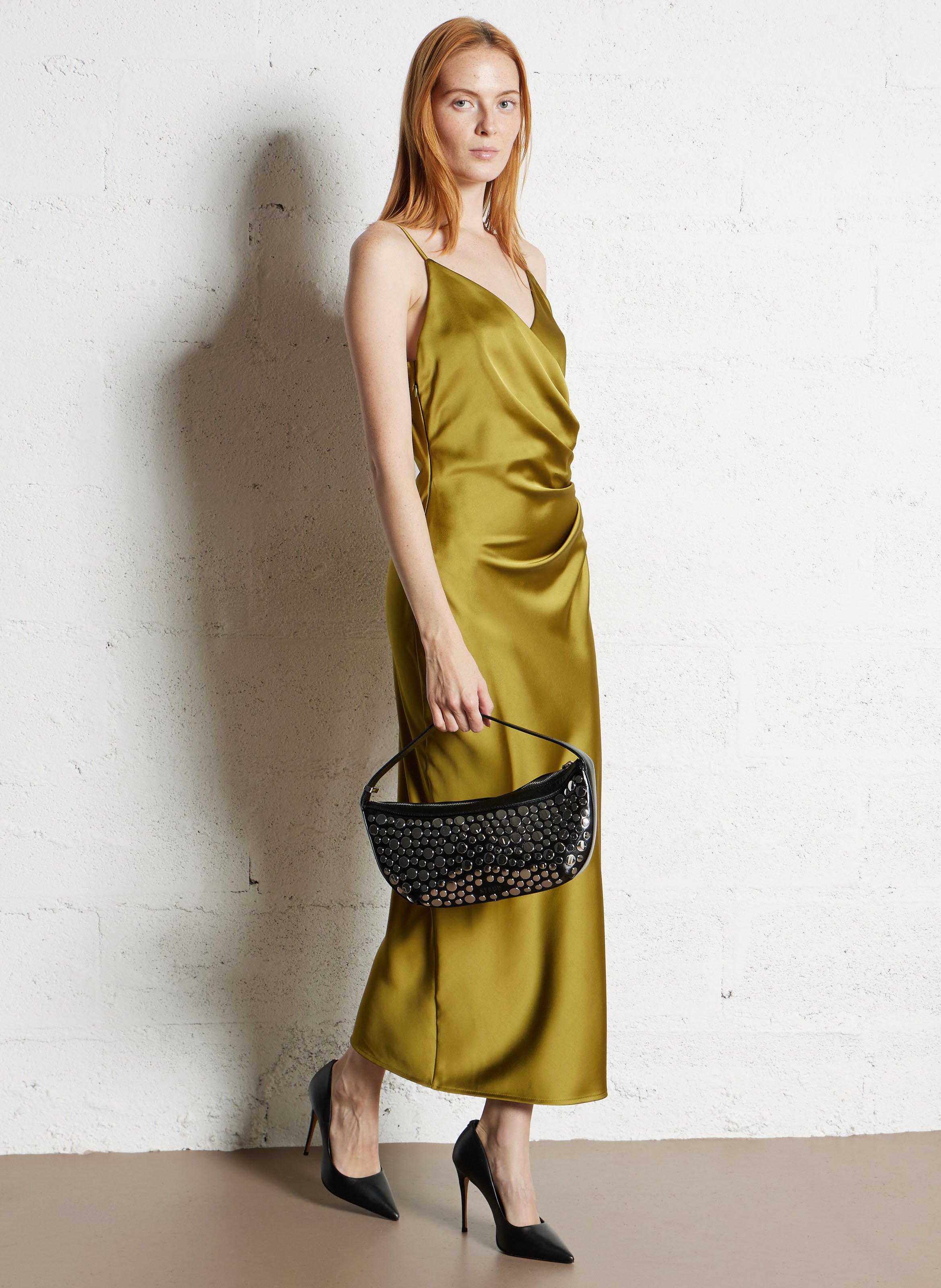 Sac à main en cuir STAUD Noir