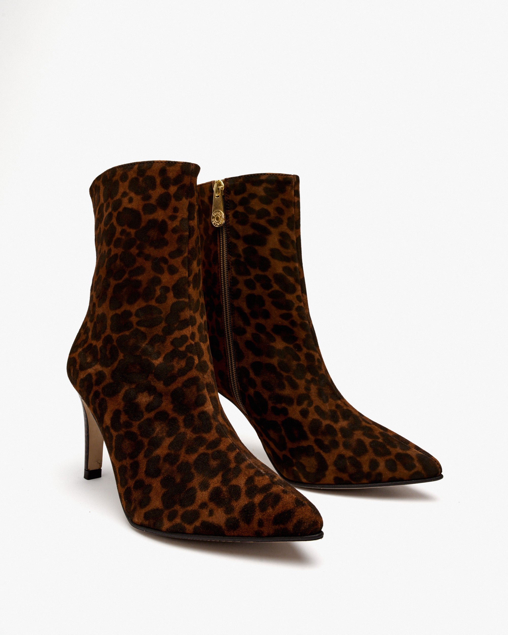 Leopard Print Suede Ankle Boots PEDRO MIRALLES Brown