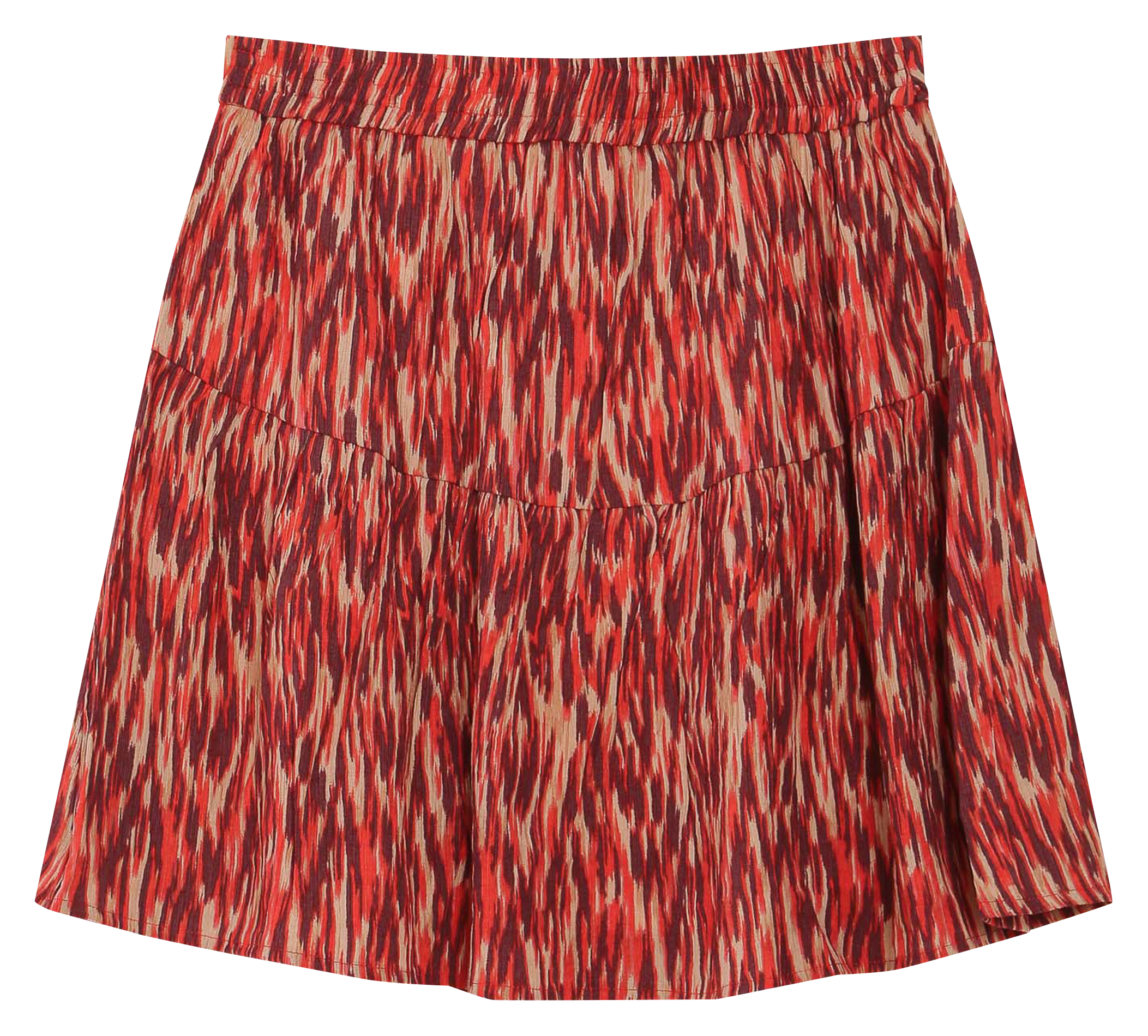 Short flared printed skirt GRACE ET MILA Red