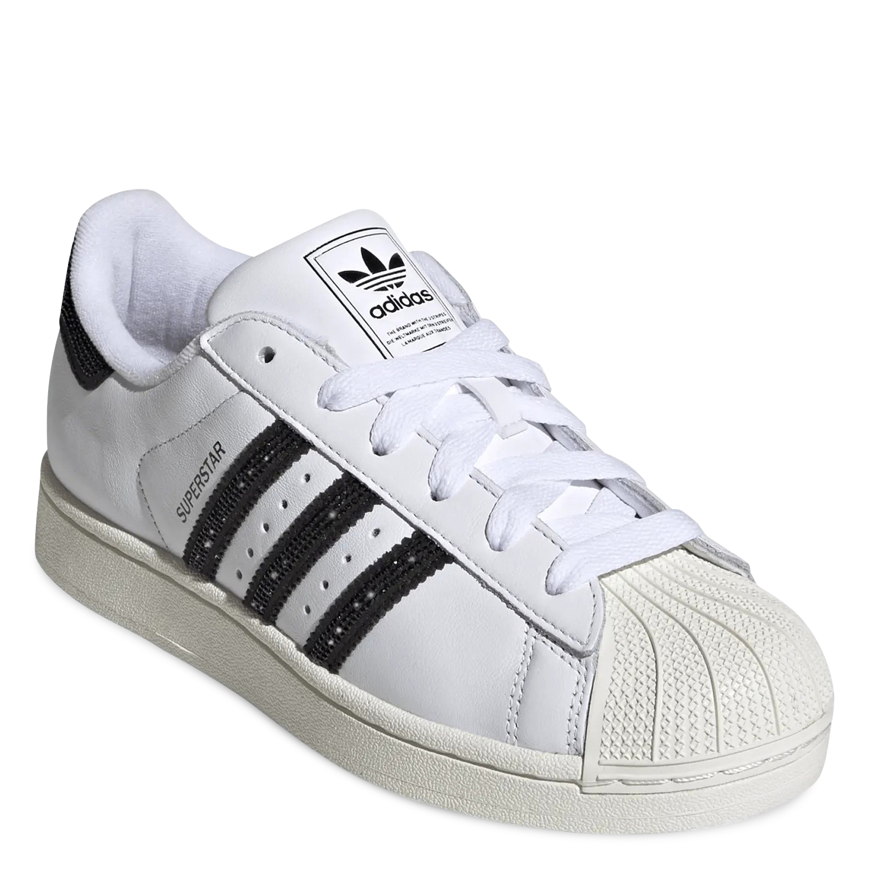 Baskets basses en cuir ADIDAS Blanc