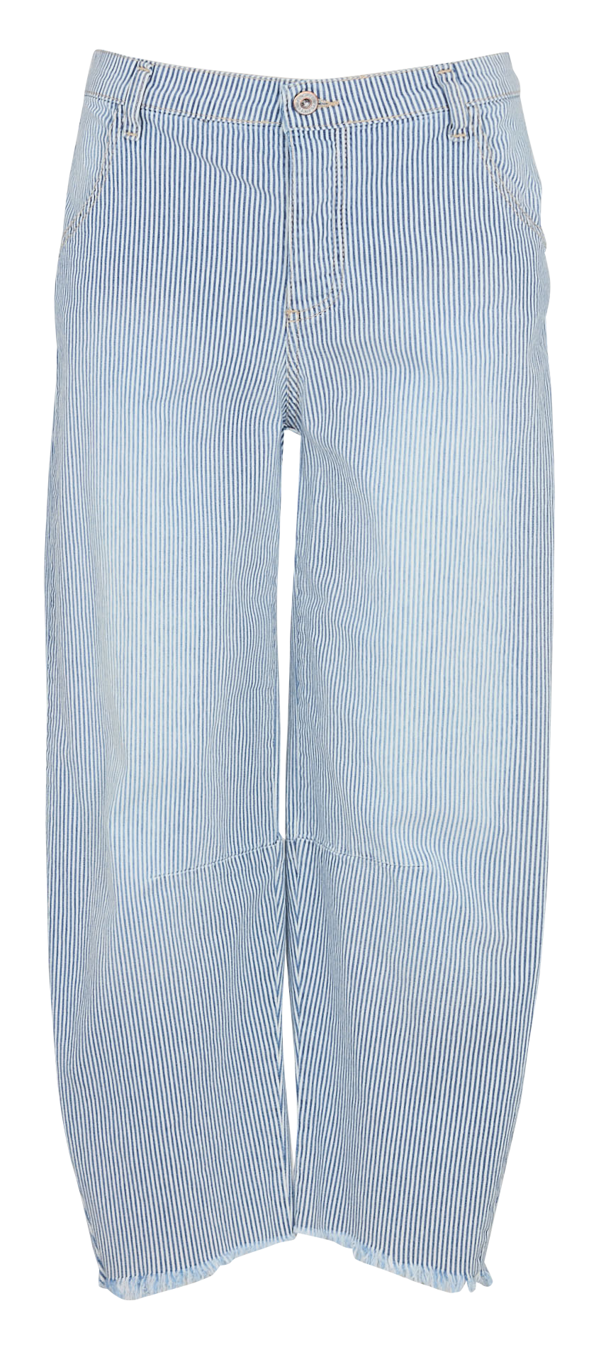 Pantalon ballon en coton mélangé rayé PLEASE Blanc