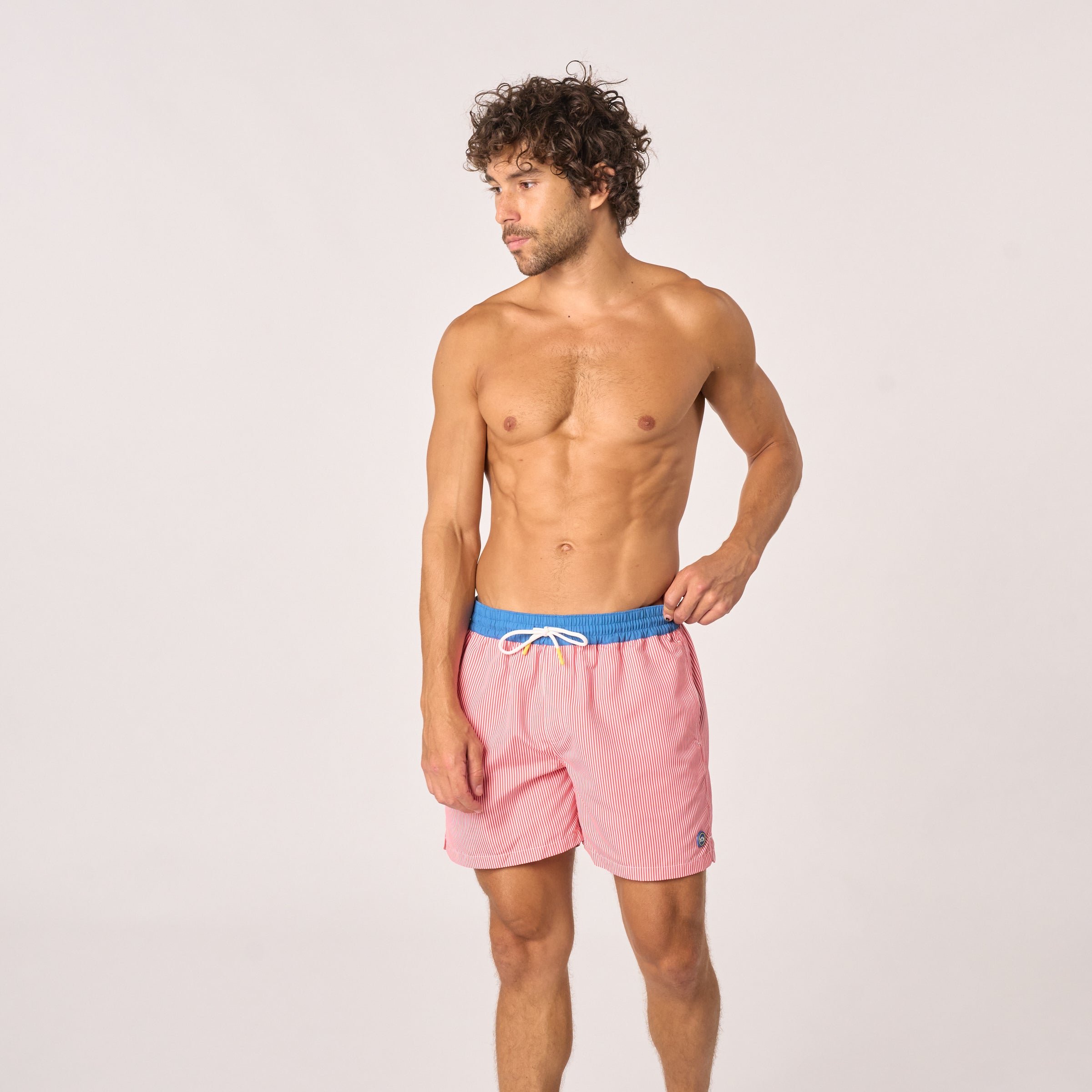 Recycled polyester swim shorts BILLYBELT Red