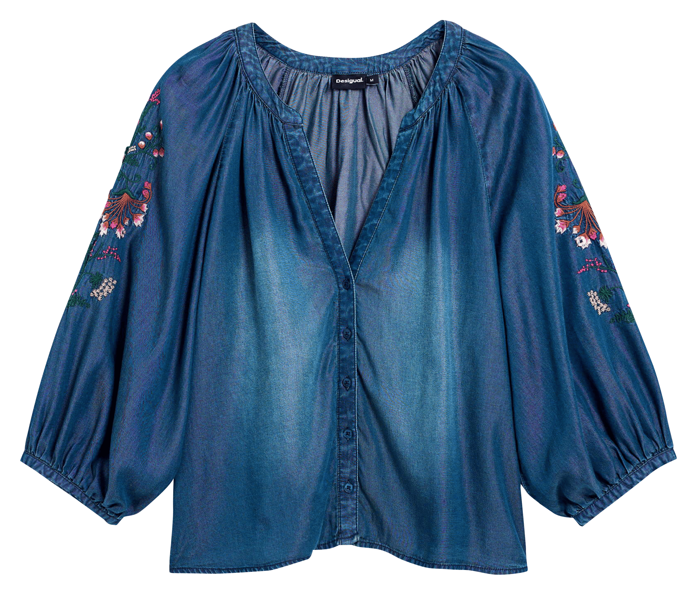 Bluse aus Denim DESIGUAL Blau