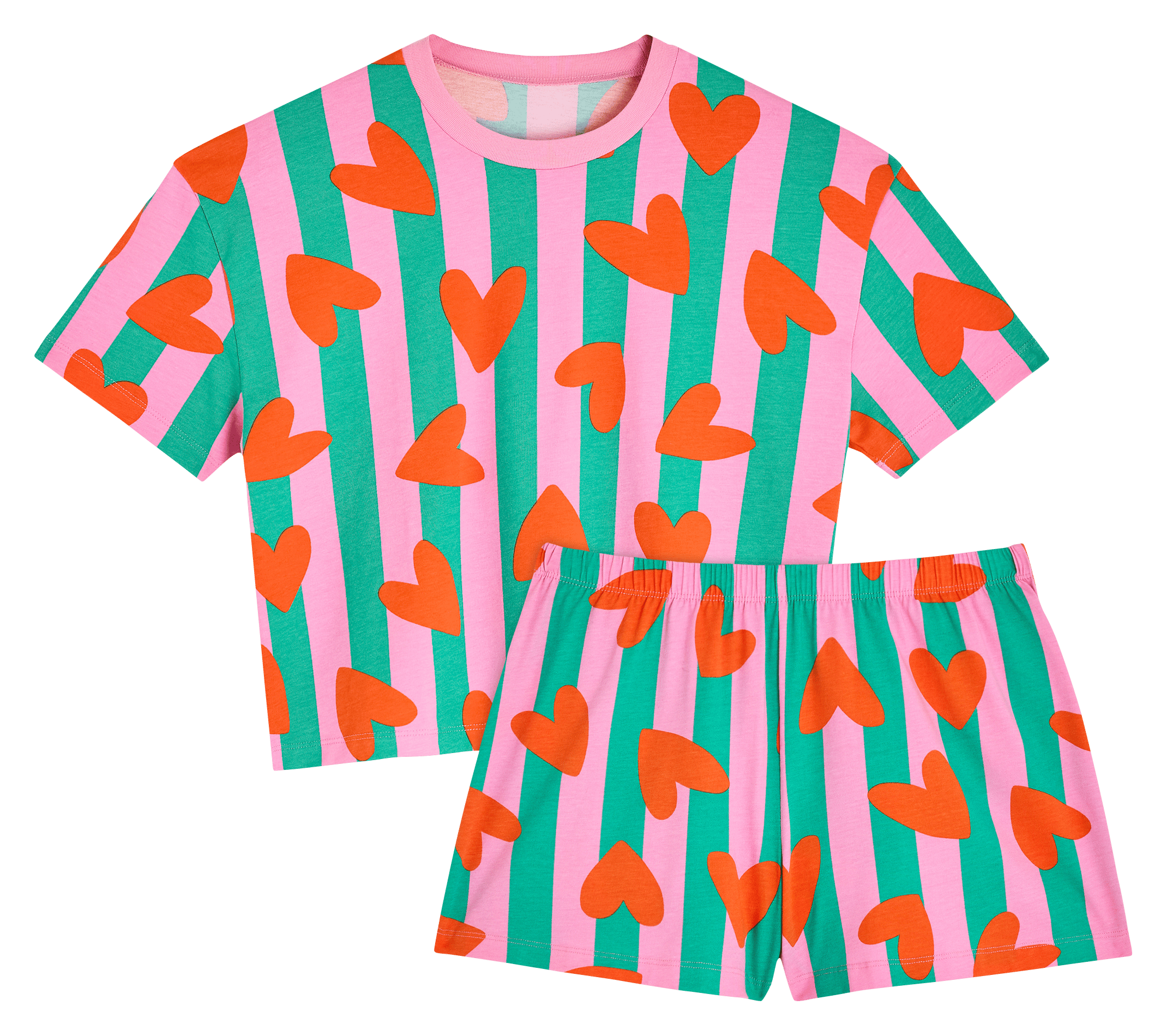 Ensemble de pyjama en coton bio mélangé imprimé WE ARE JOLIES Vert