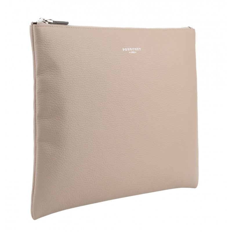 Calfskin leather shoulder bag Brown