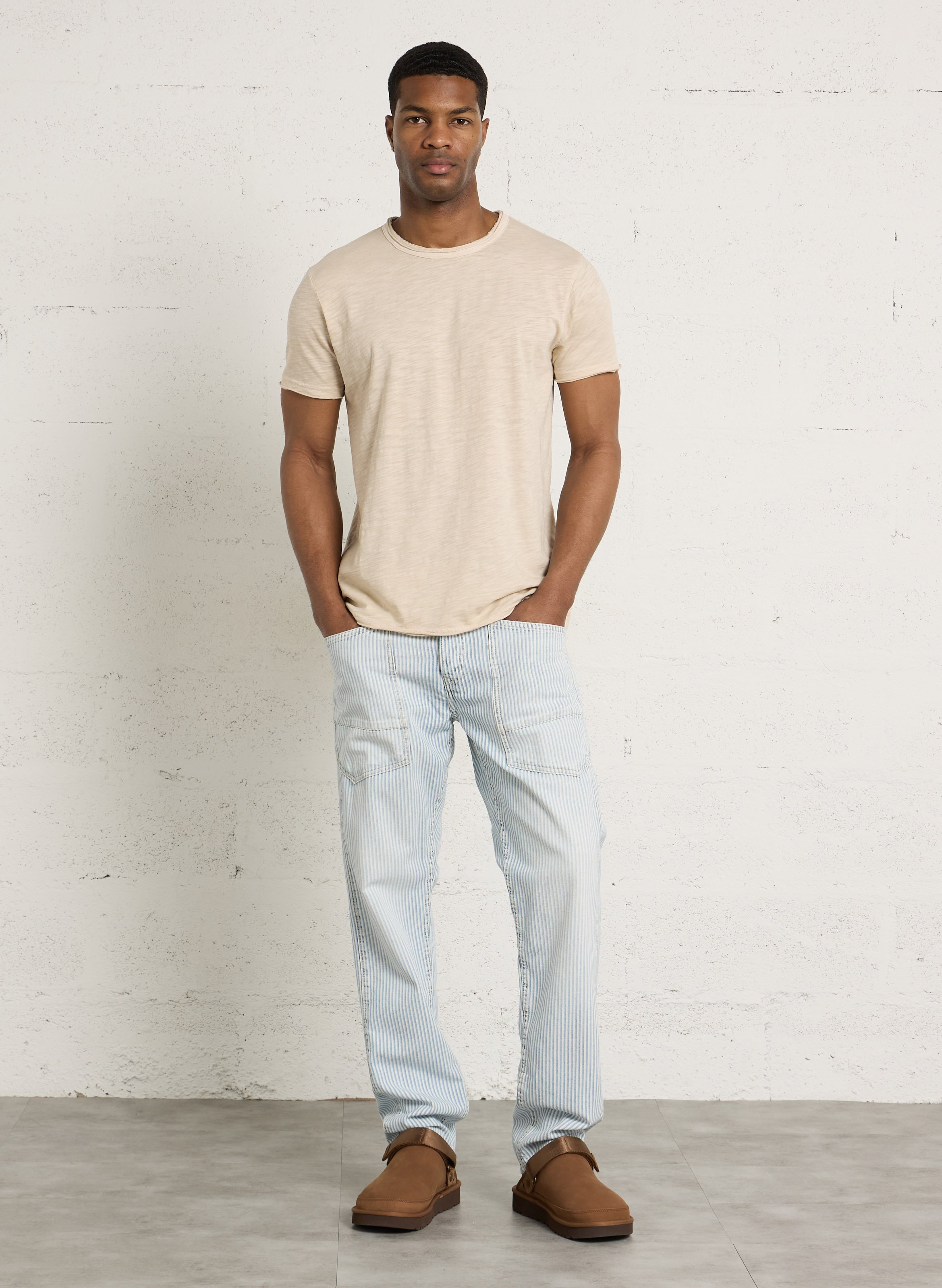 T-shirt met korte mouwen in effen kleur LE TEMPS DES CERISES Grijs