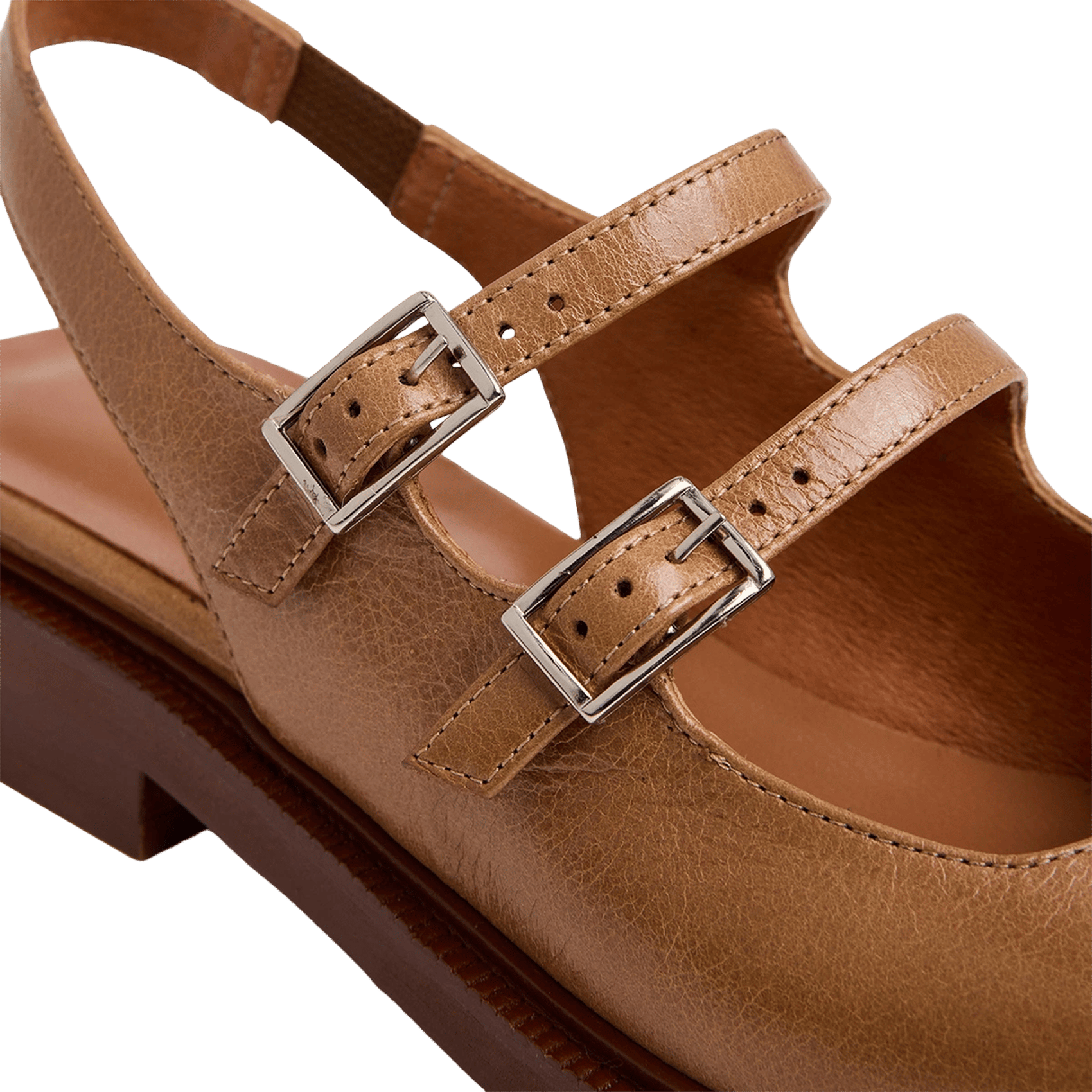 Sandales en cuir vernis JONAK Beige