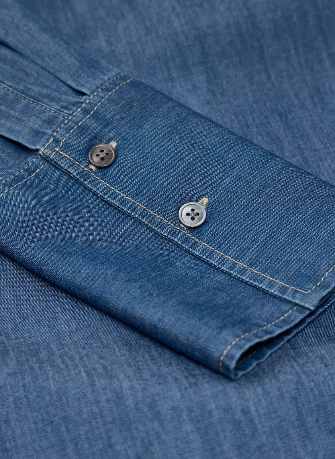 Robe courte col V en coton CLOSED Bleu