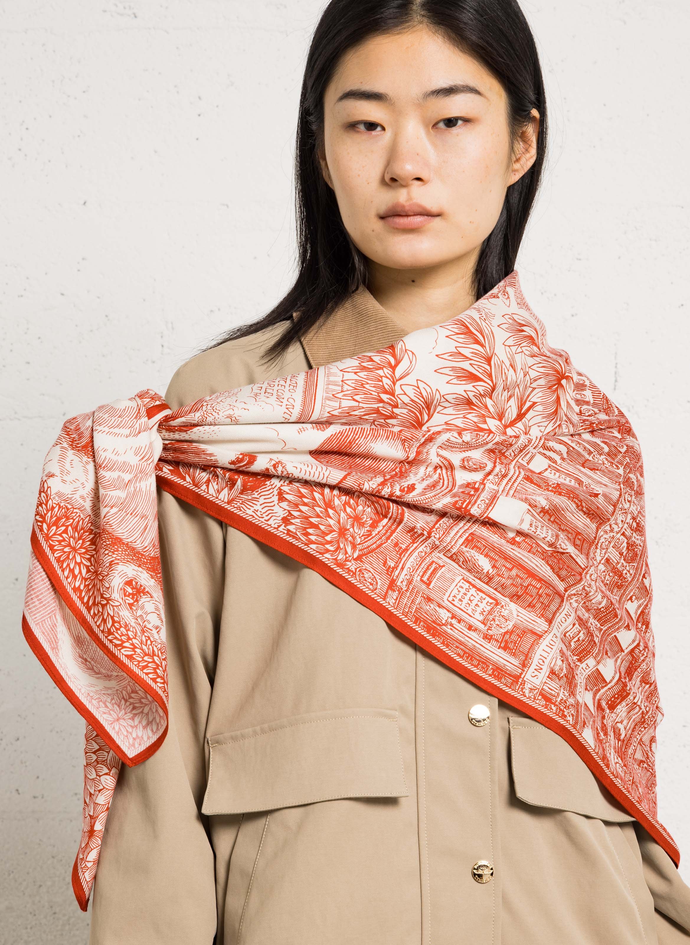 Bedrucktes Tuch aus Seidenmix INOUI EDITIONS