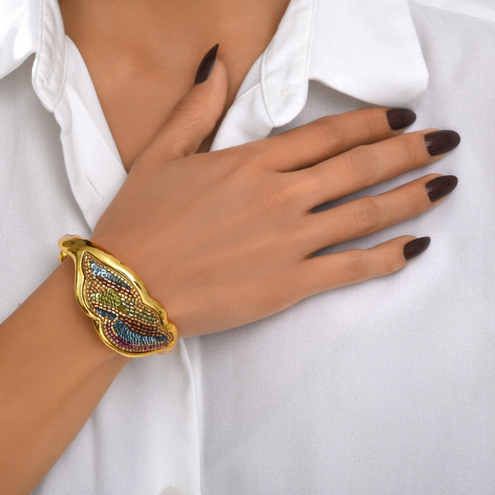 Manchette angèle brodée taille m SATELLITE PARIS Multicolore