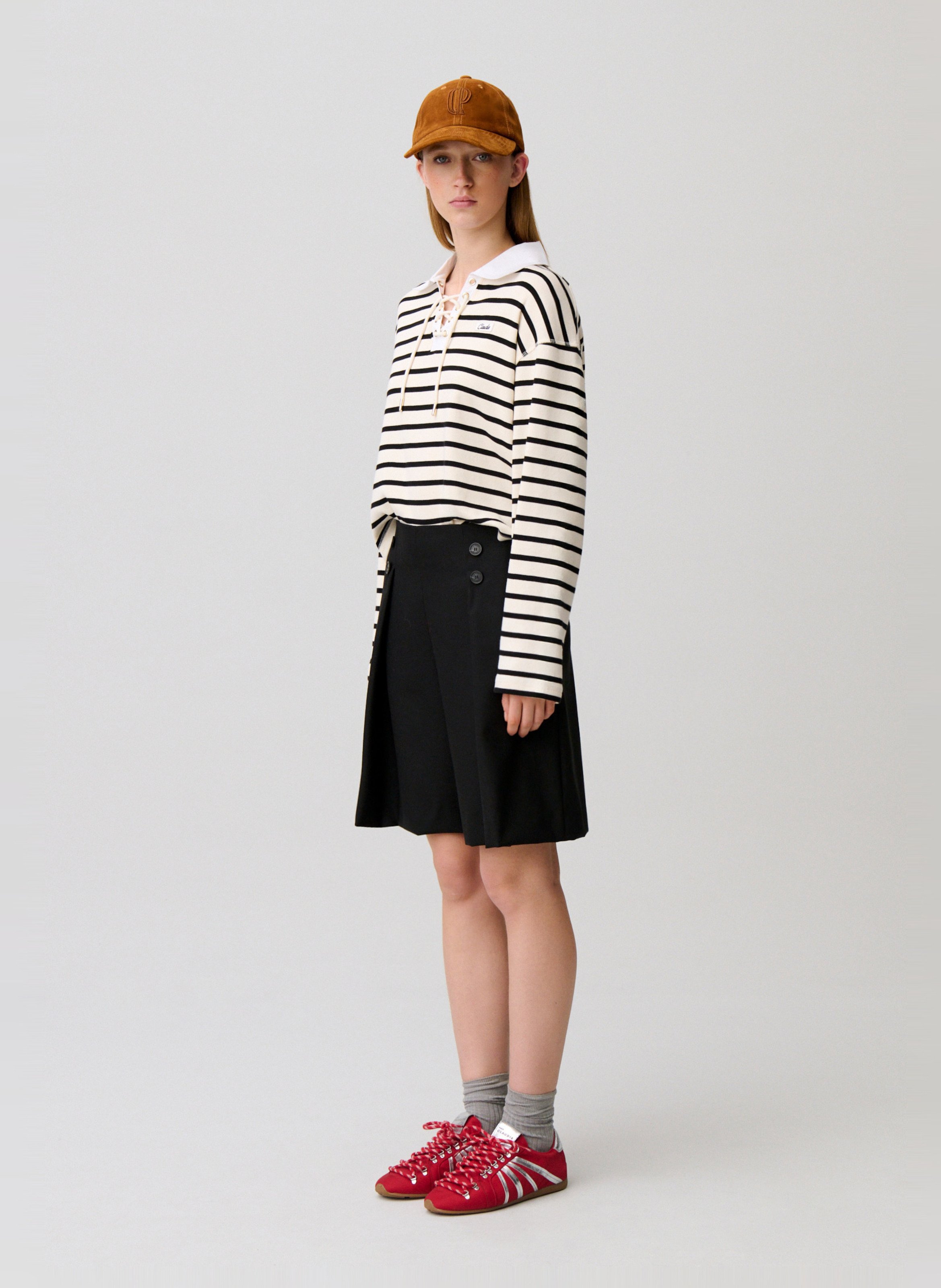 Tee-shirt droit en coton rayé CLAUDIE PIERLOT Multicolore