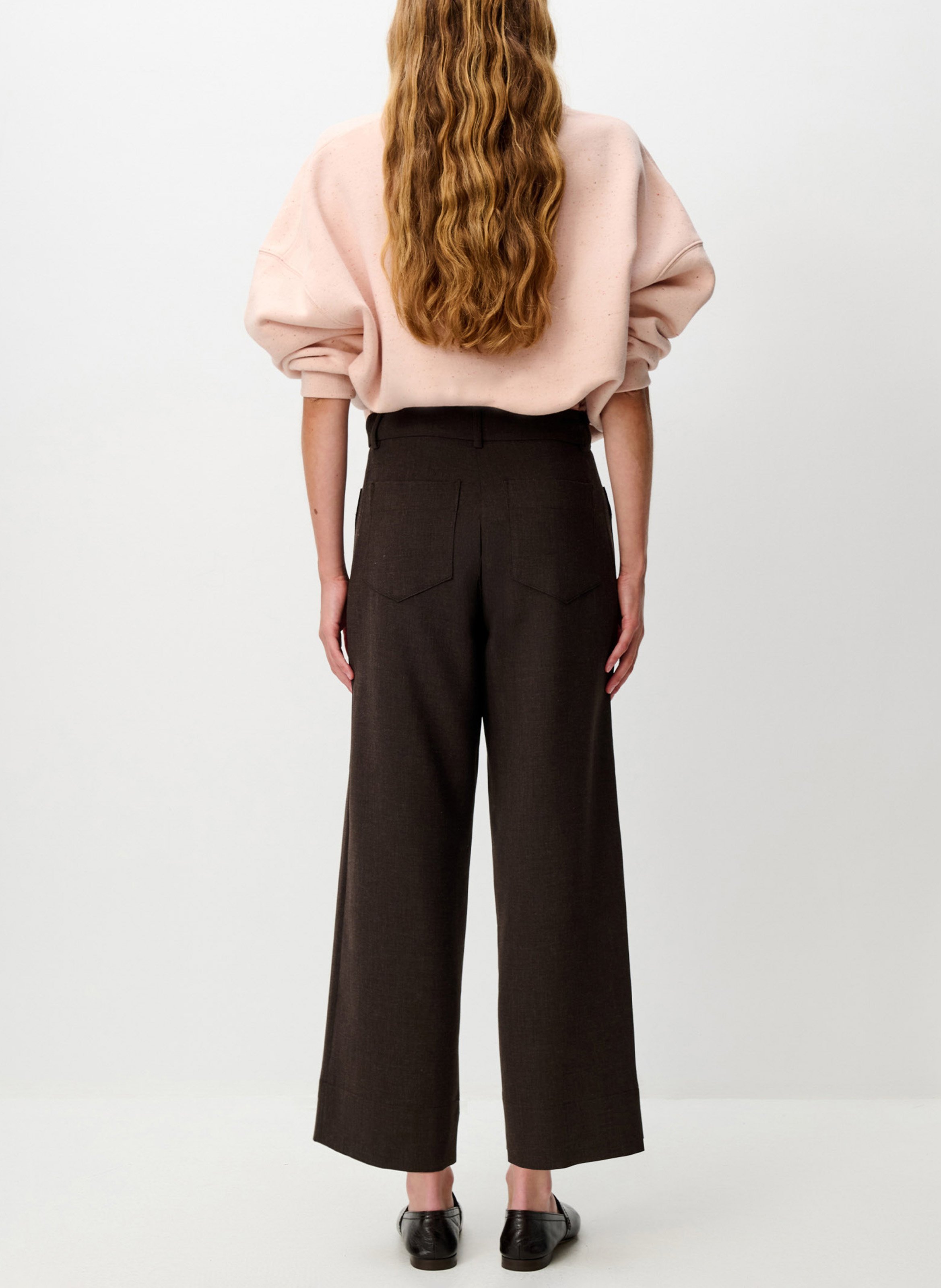 Pantalon droit à jambes raccourcies | Gris SESSUN Femme