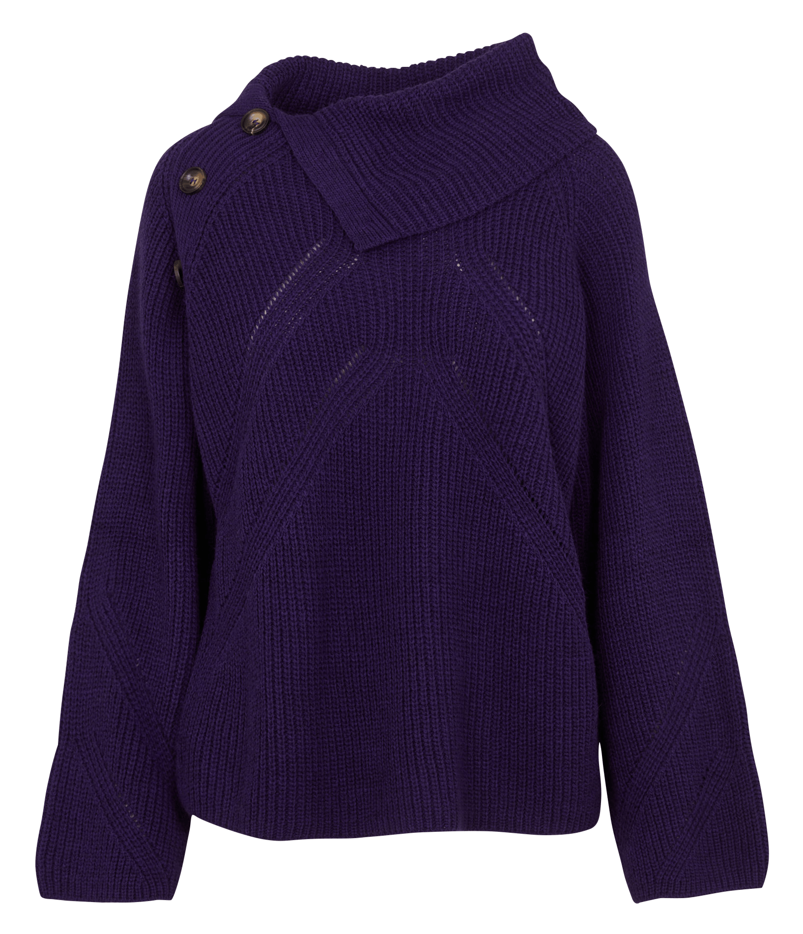 Oversized wool blend sweater LA FEE MARABOUTEE Purple