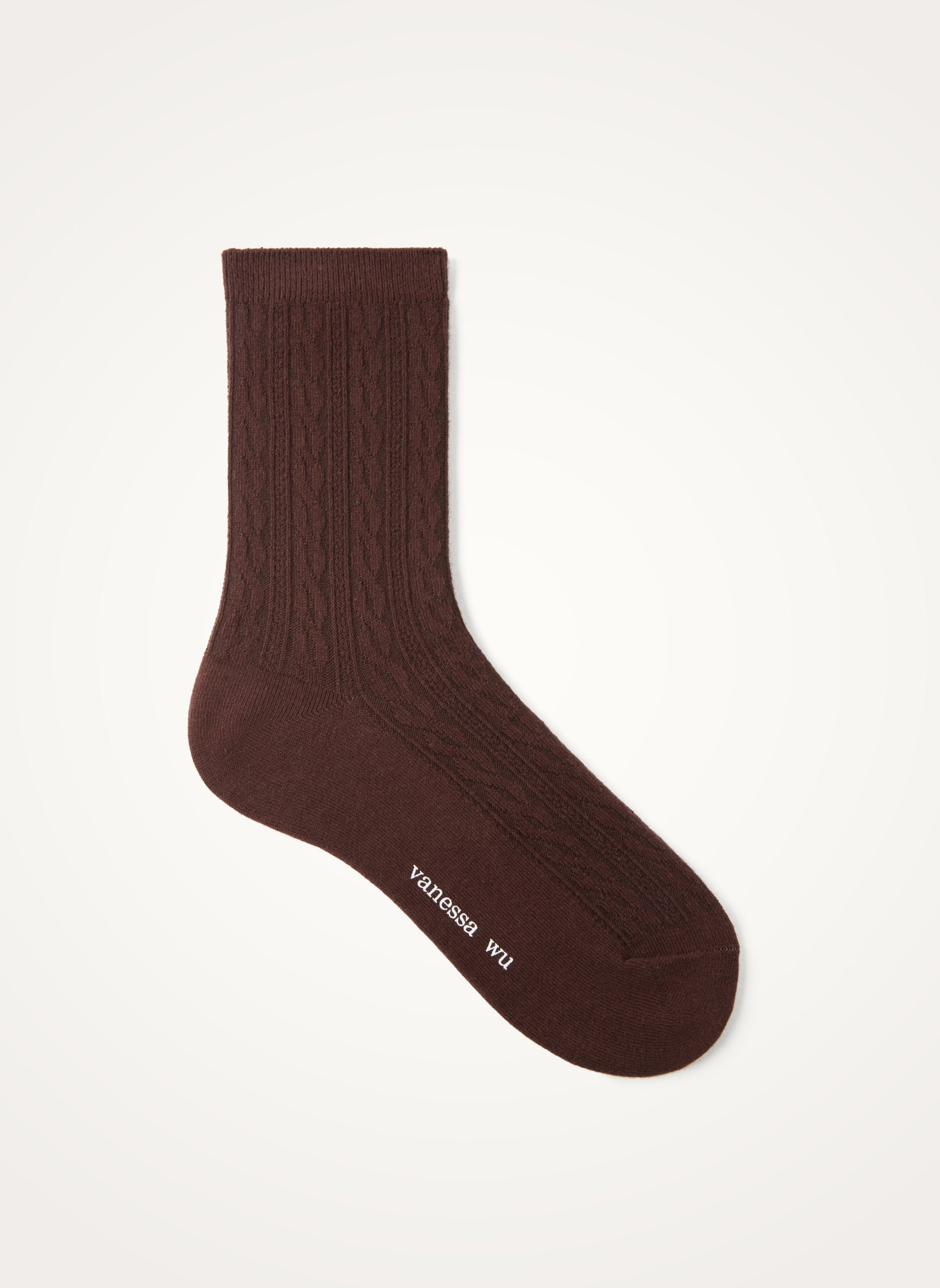 Ribbed Braided High Socks VANESSA WU