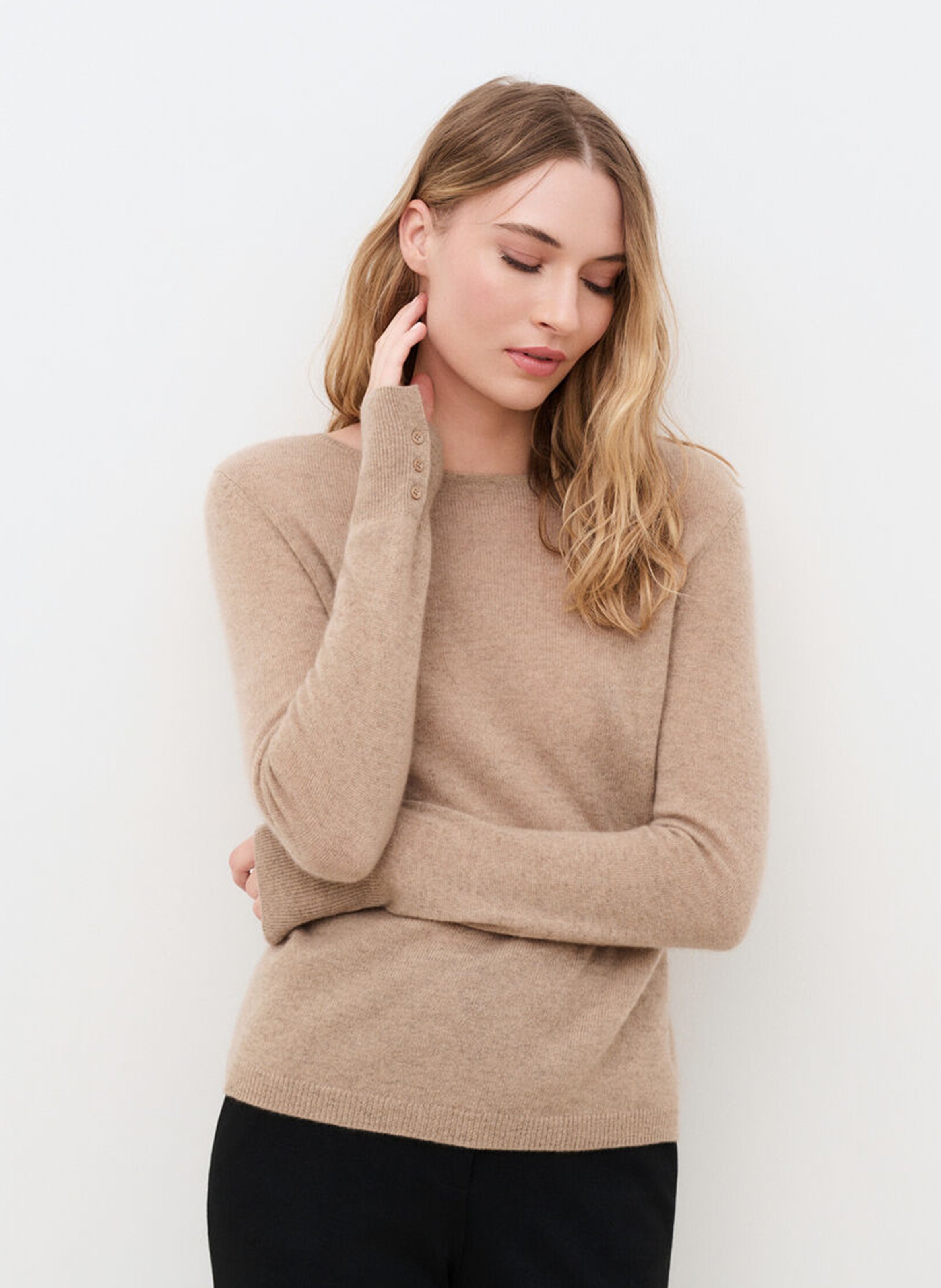 Pull en cachemire col bateau | Marron CAROLL Femme