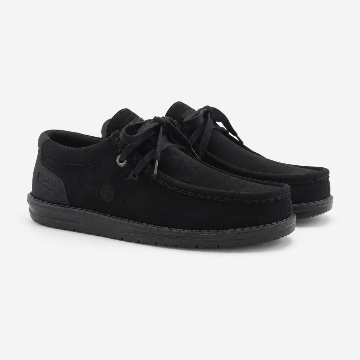 Black suede Saint Jean boat shoes sbplay SERGE BLANCO Black