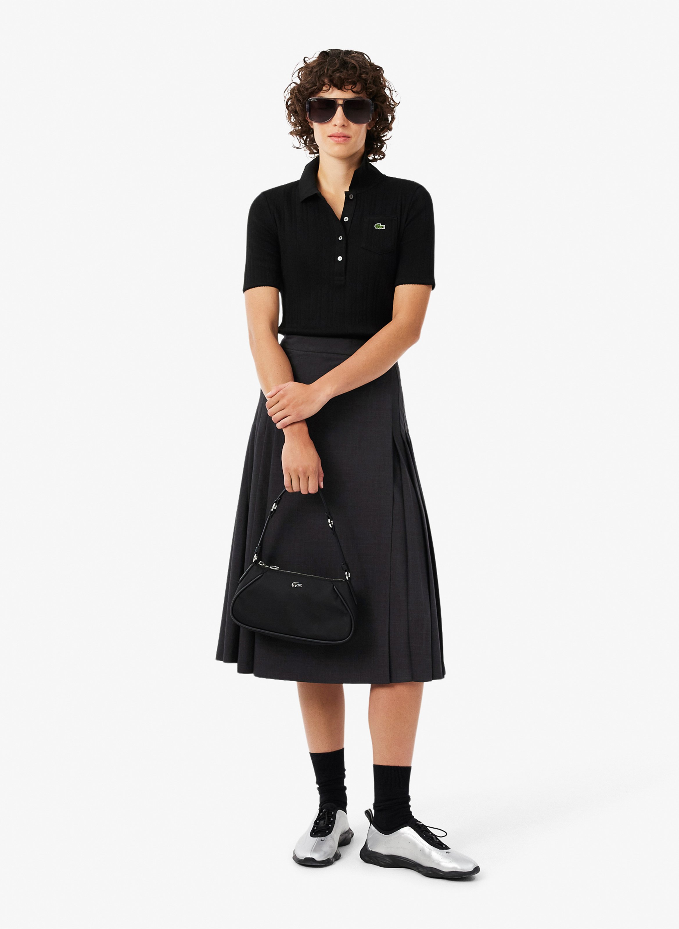 Langer Wickelrock LACOSTE Braun