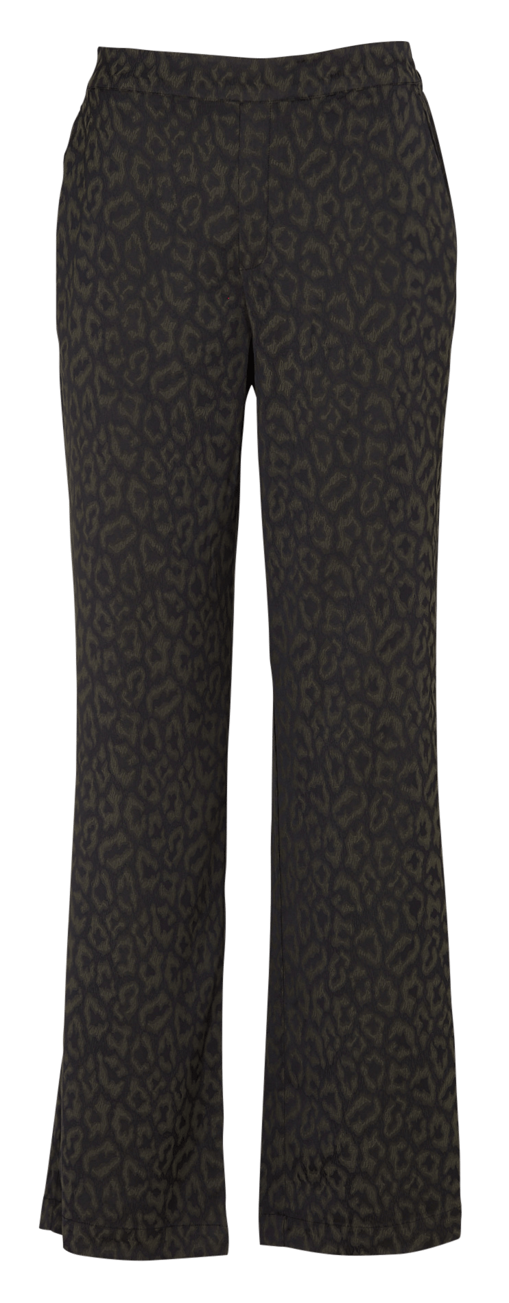 Gerade geschnittene Hose mit Animal-Print MKT Schwarz