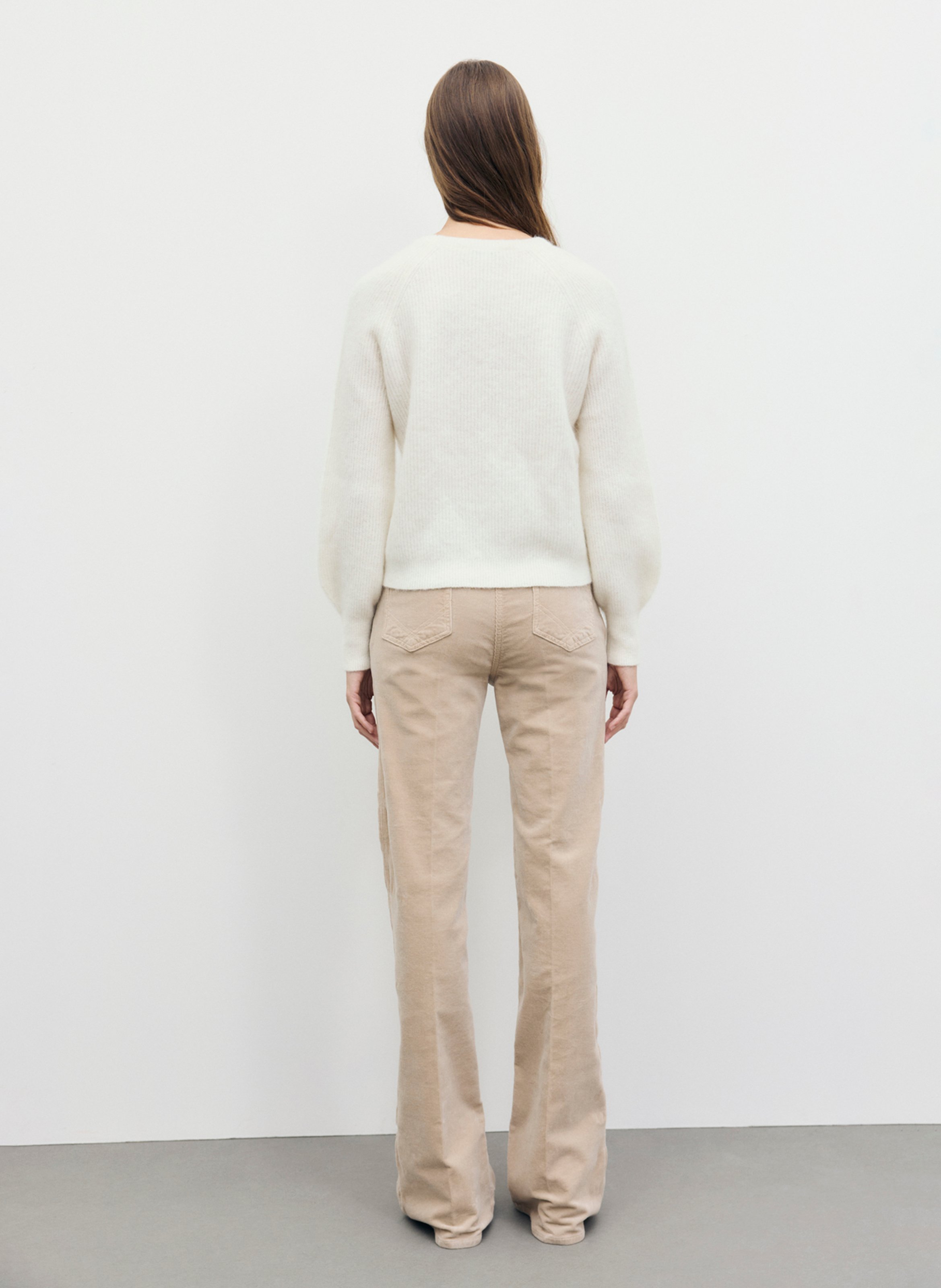 Pull droit col rond en laine mélangée GERARD DAREL Beige