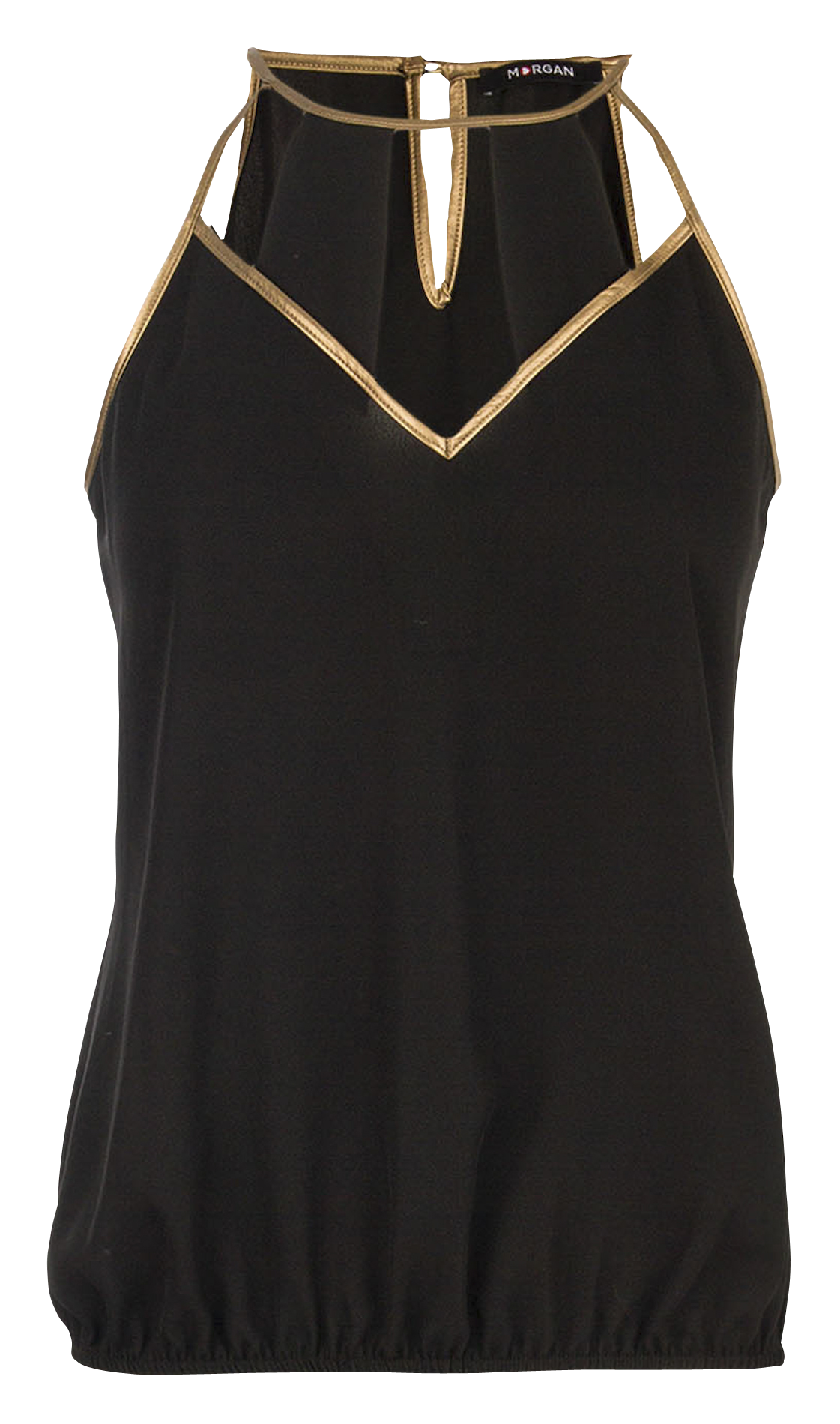 Ärmelloses Top mit V-Ausschnitt MORGAN Schwarz