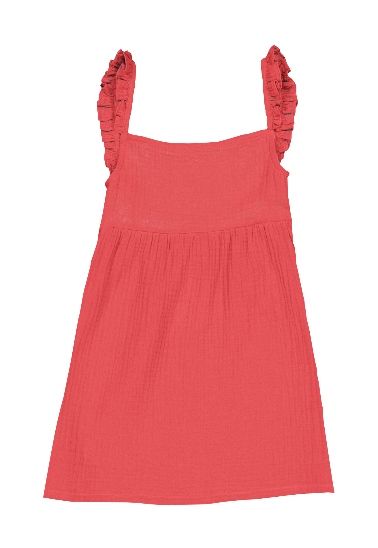 Short organic cotton gauze dress PETITE LUCETTE Red