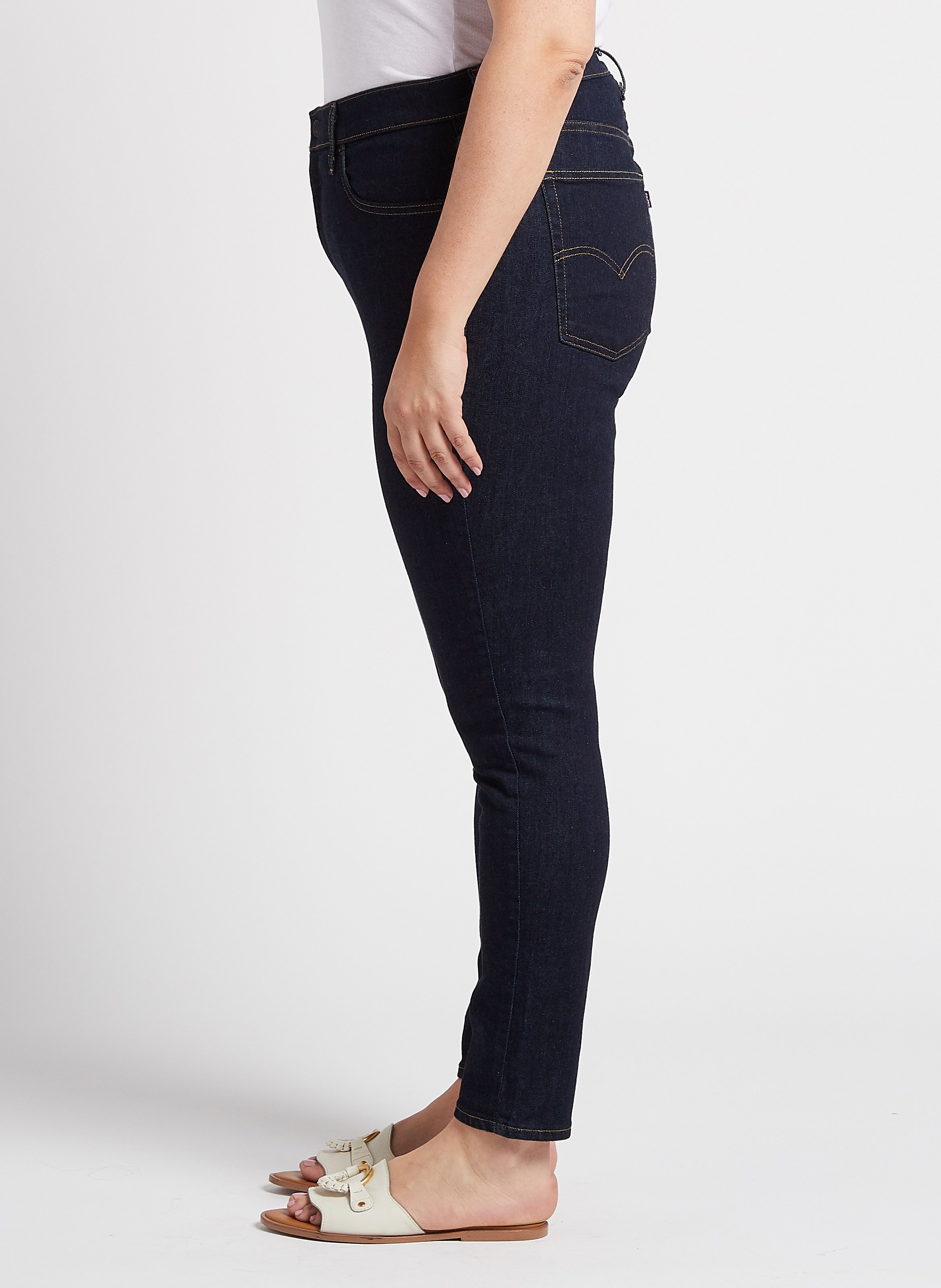 Jean skinny taille haute LEVI'S Noir