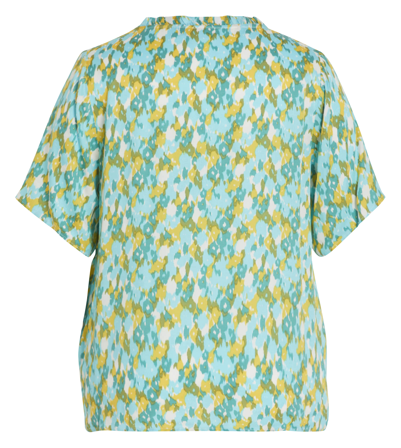 Top col V imprimé  EVOKED Blanc