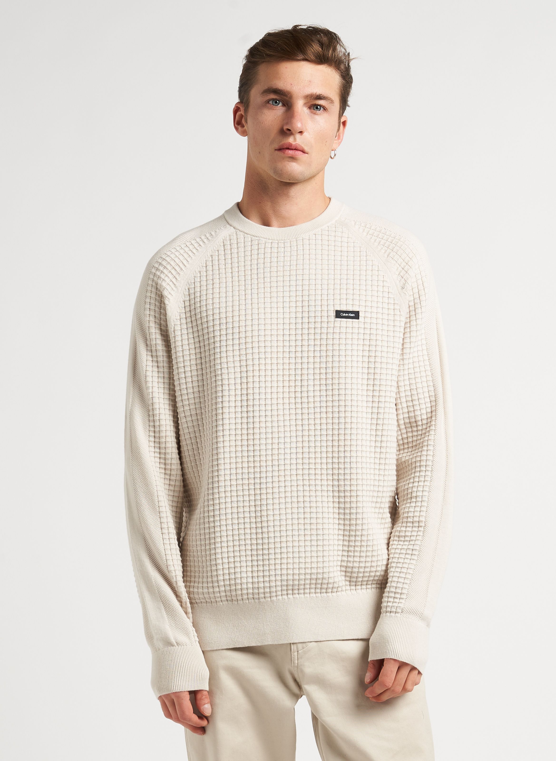 Pull calvin discount klein gris homme