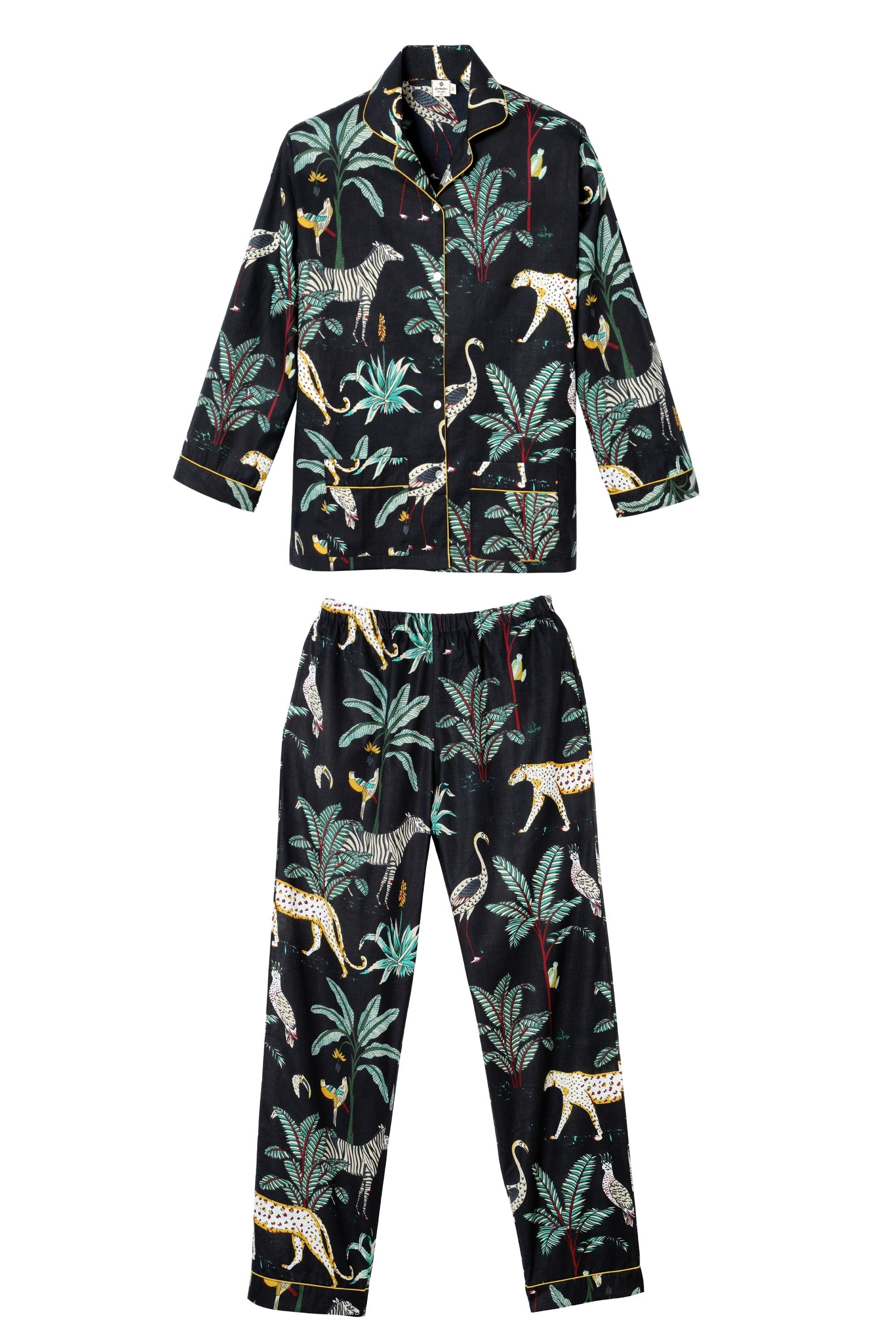 Pyjama coton imprime GERMAINE DES PRES Multicolore