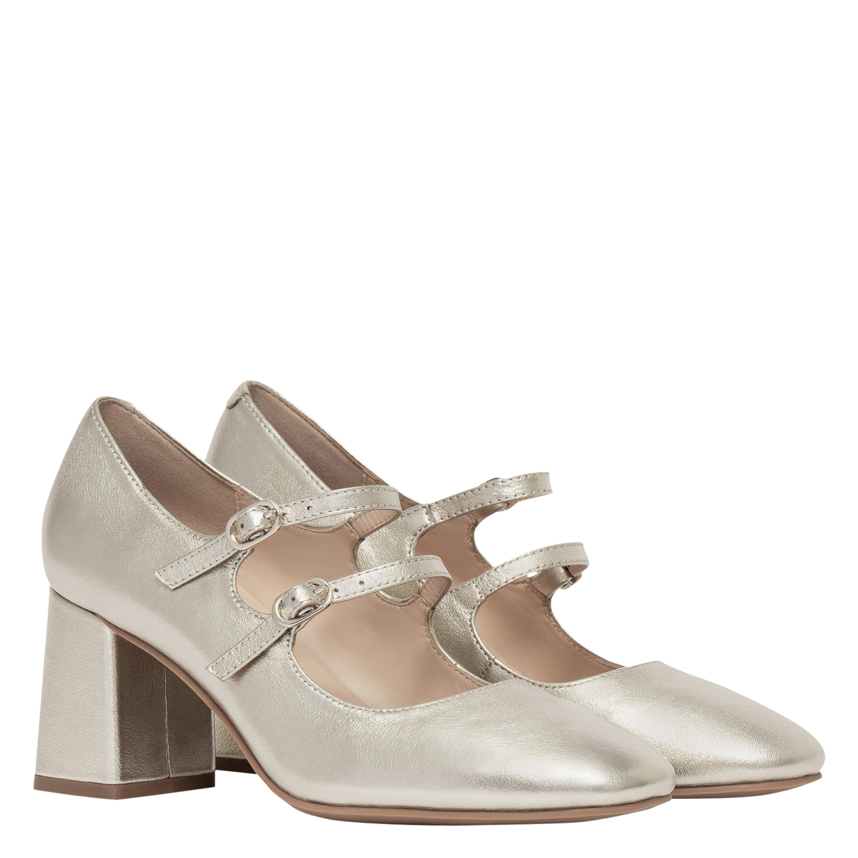 Babies métallisées à brides BOCAGE Doré