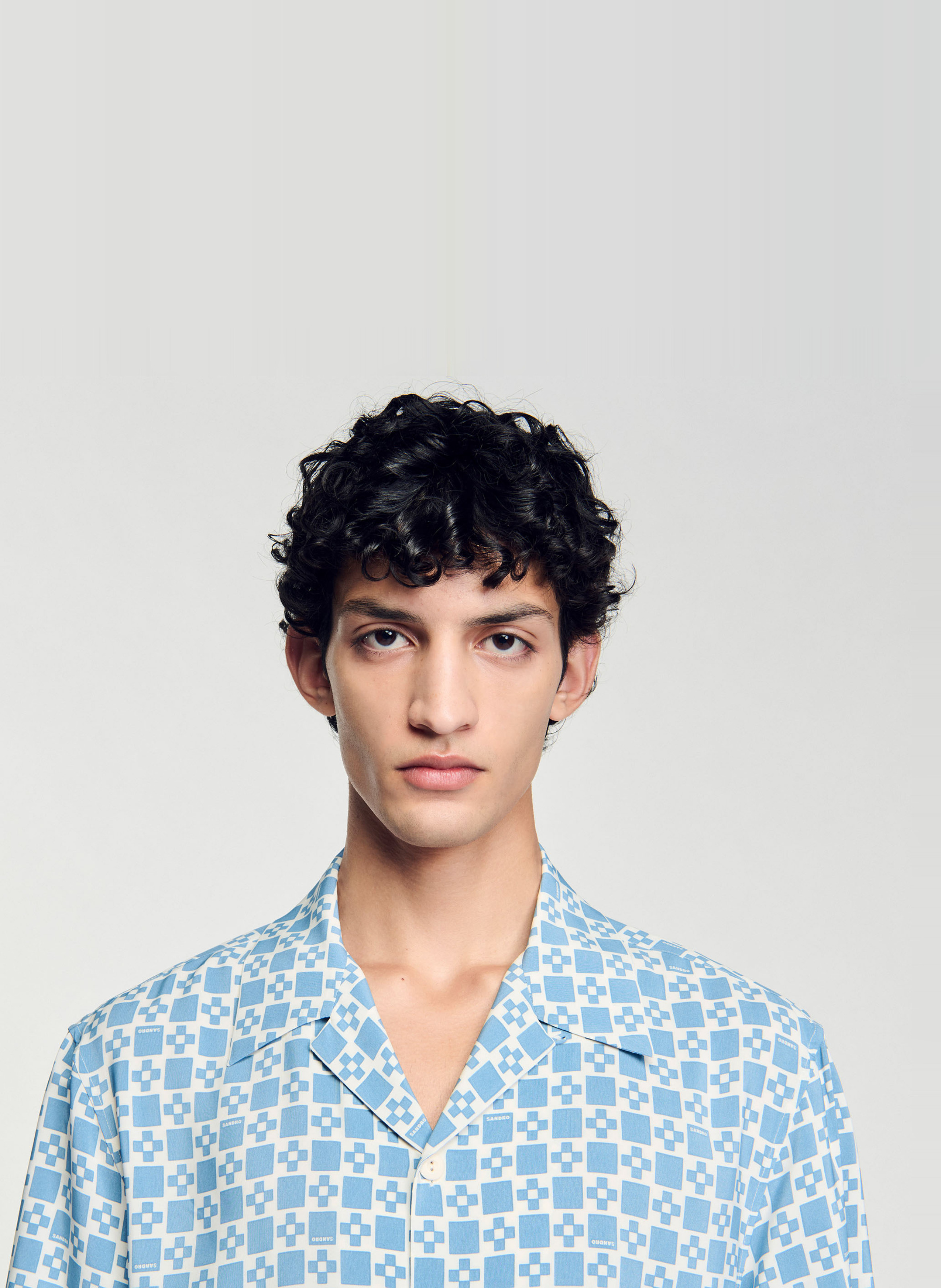 Rechte bedrukte blouse SANDRO Blauw