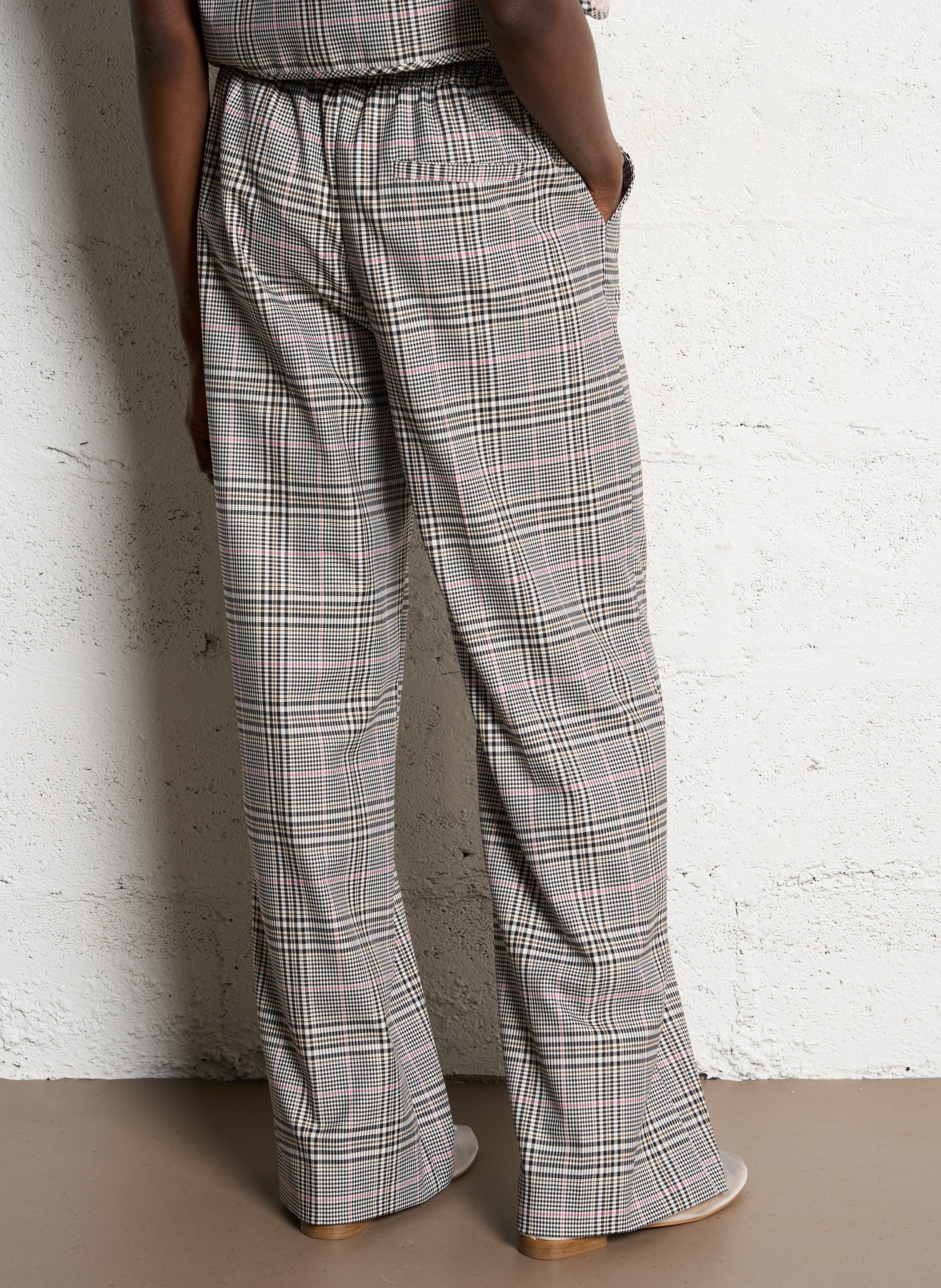 Straight pants with pattern and panel IMPERIAL Multicolored