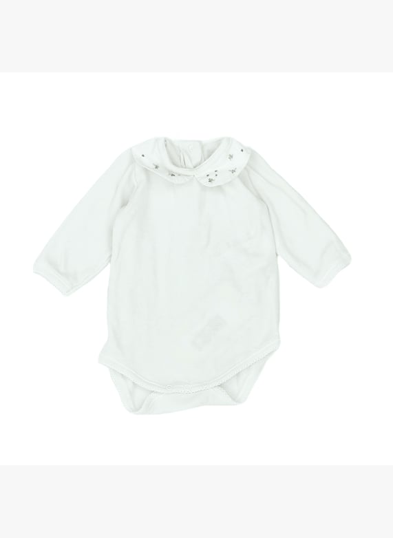 White baby bodysuit month Blanc Bonpoint seconde main