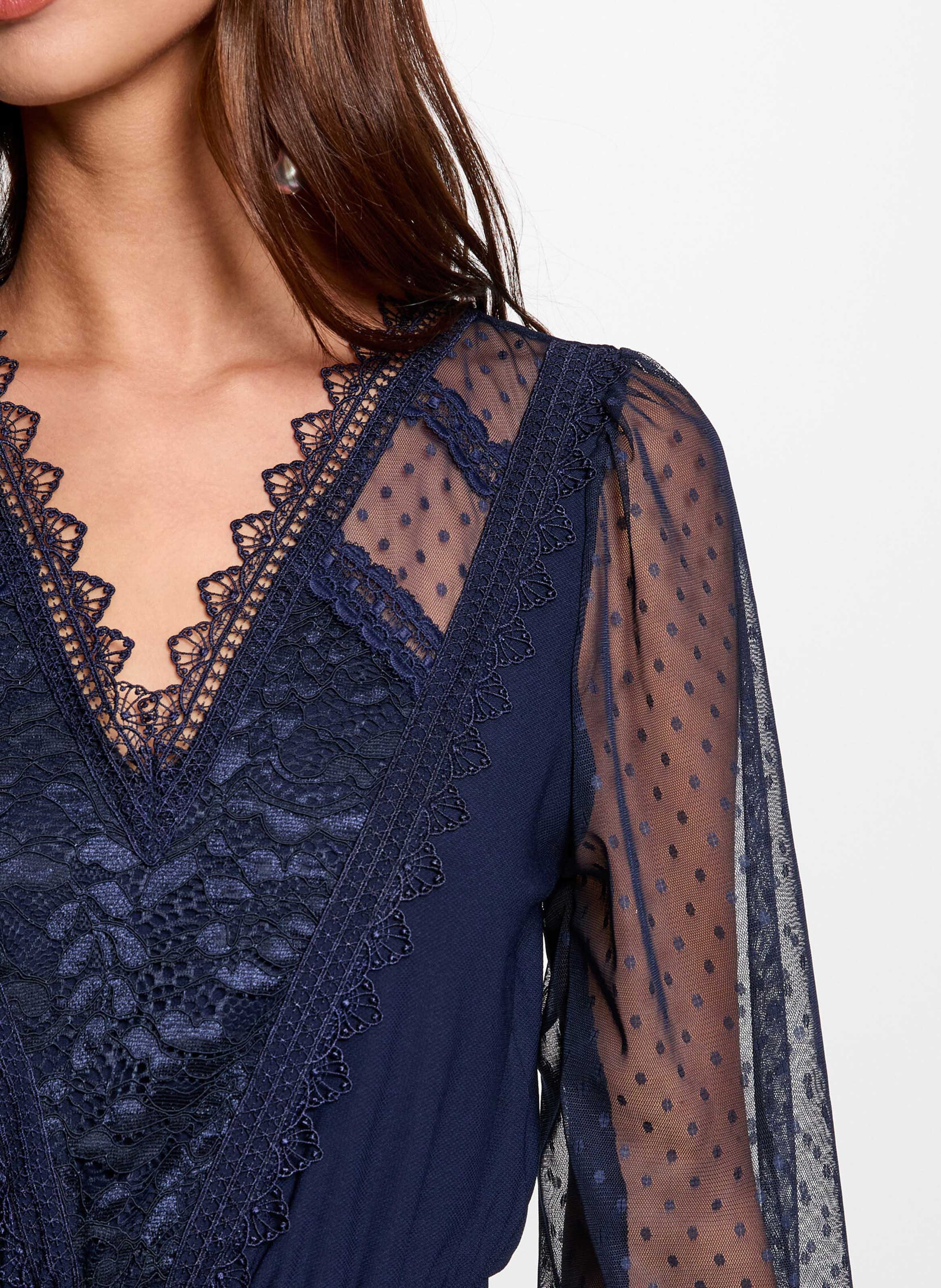 Lace top MORGAN Blue