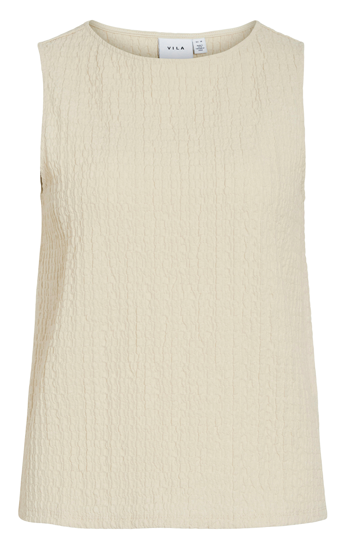 Printed viscose top VILA Beige