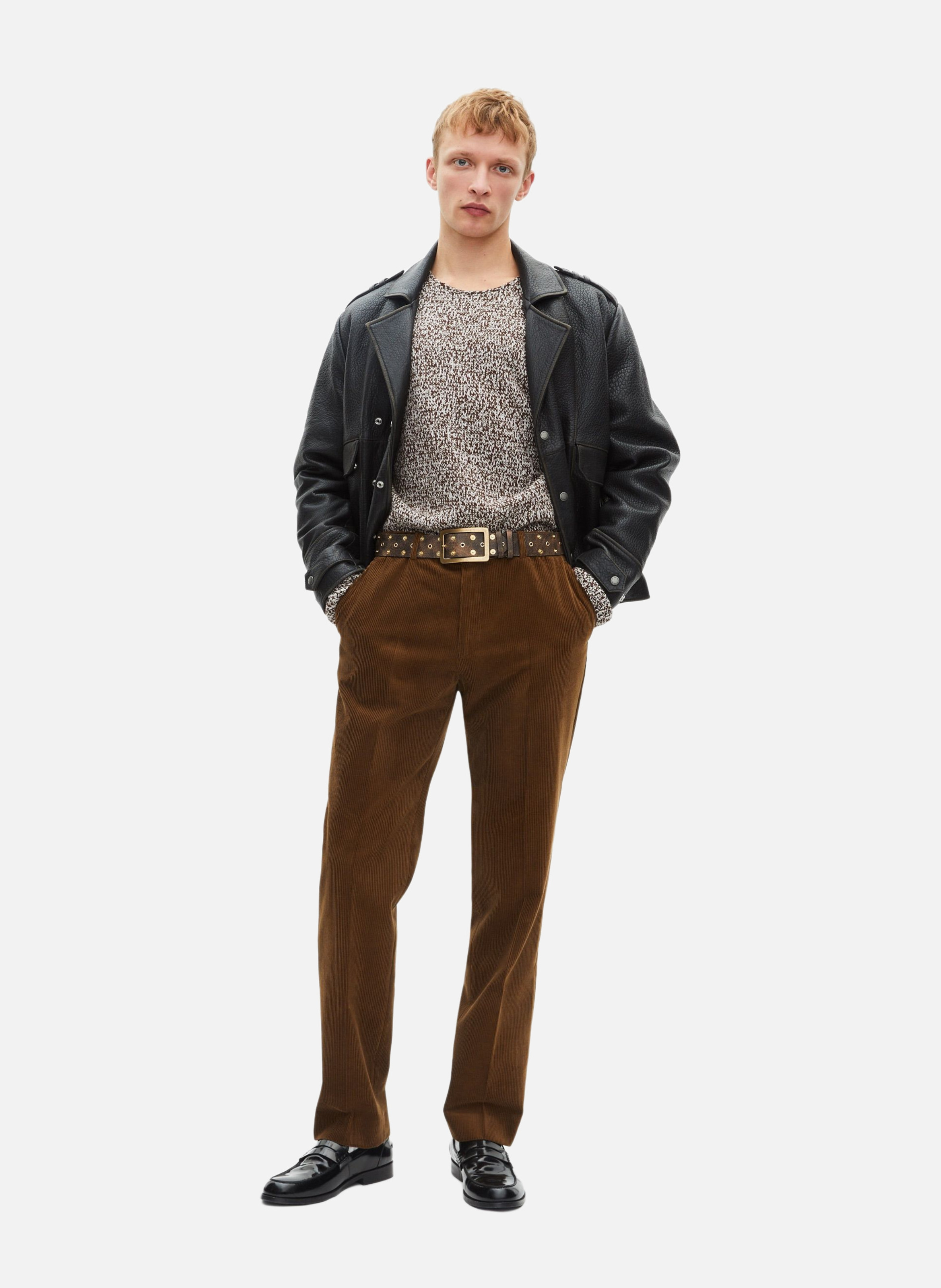 Bengale suede zipped jacket THE KOOPLES Black