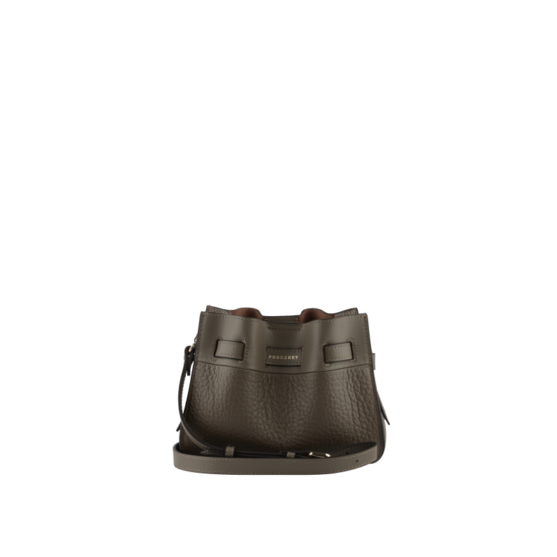 Shoulder bag - cowhide leather POURCHET Brown