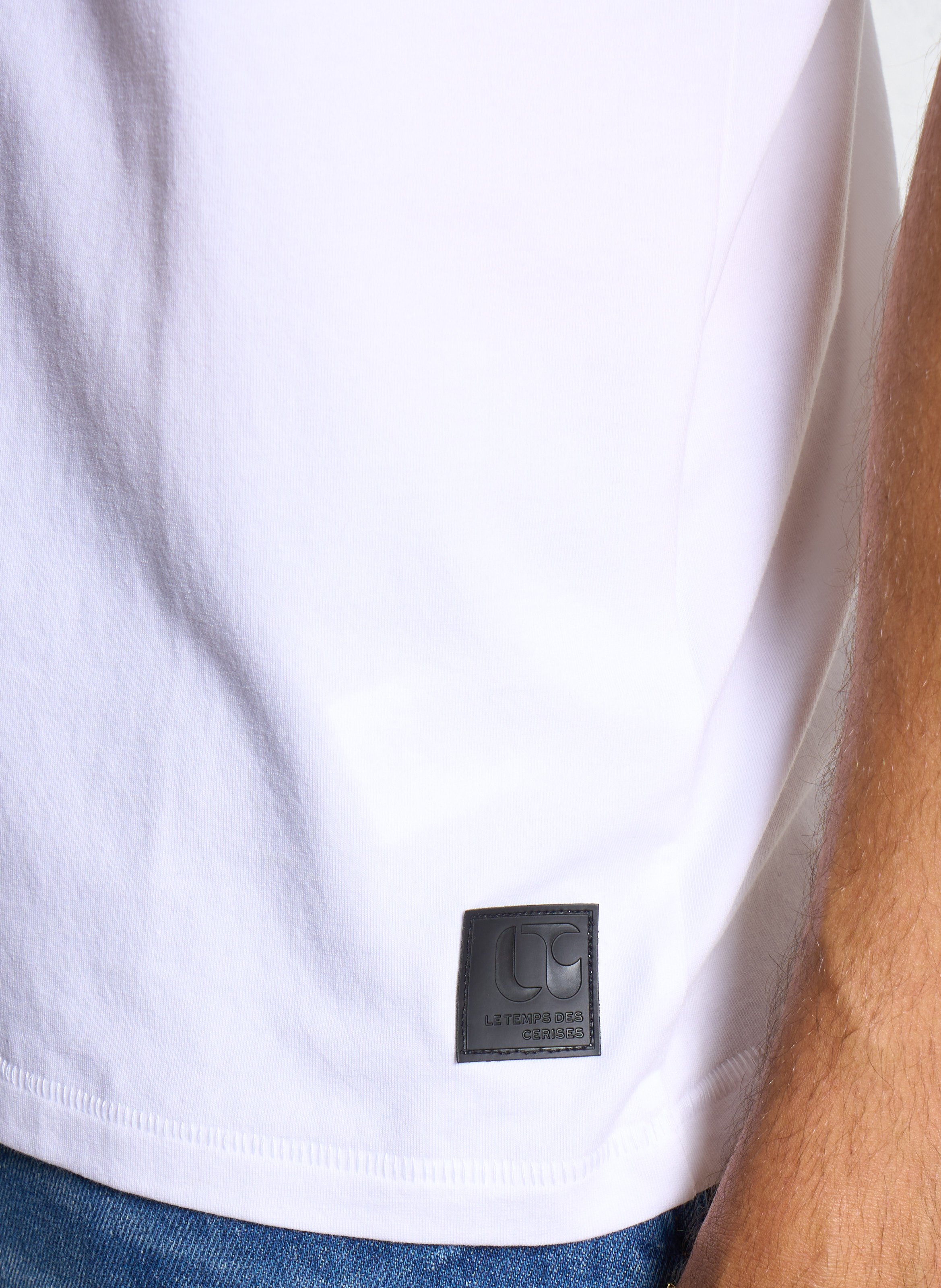 Abito corto collo classico con bottoni in cotone LE TEMPS DES CERISES Bianco