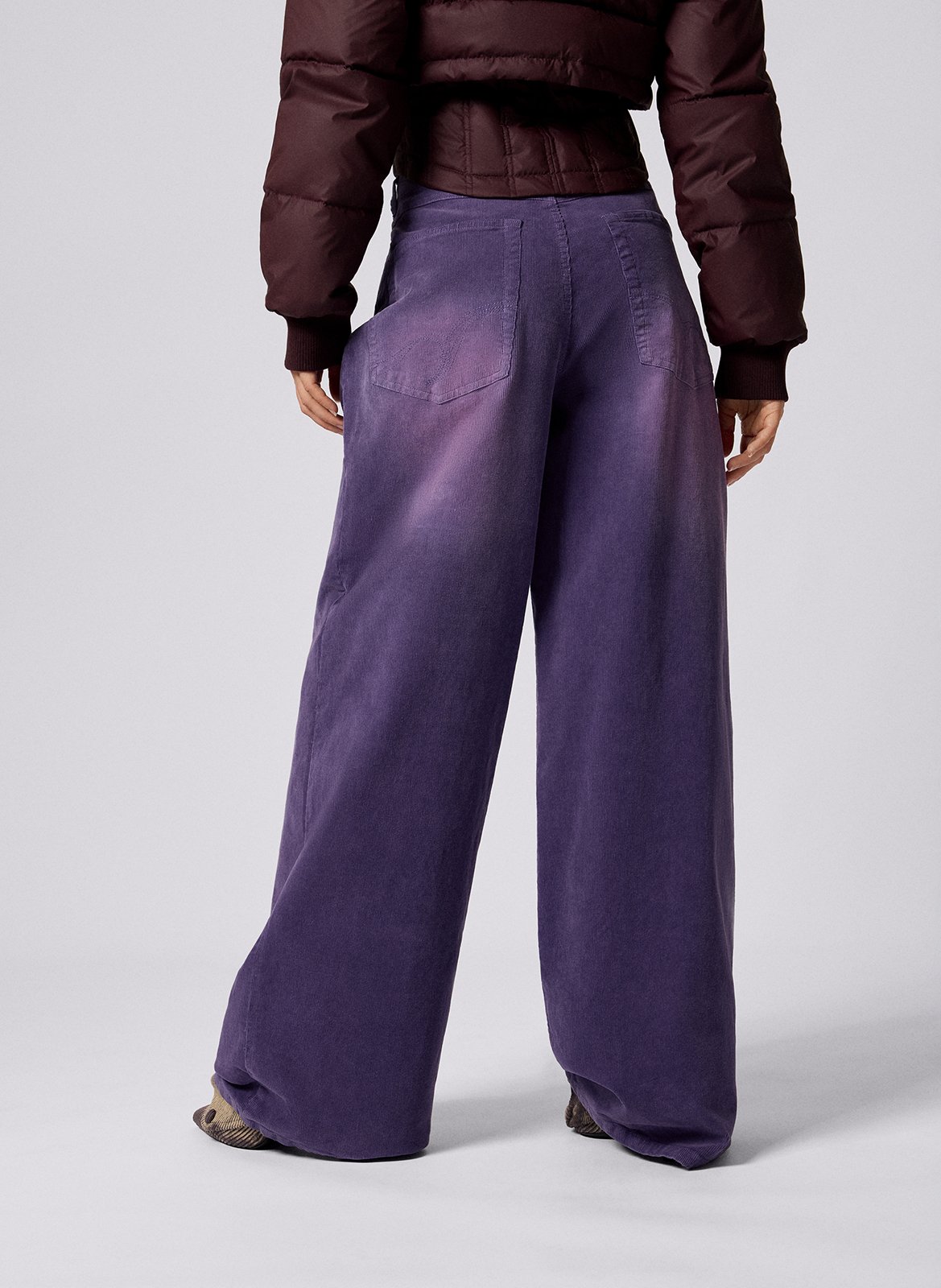 Jean large taille mi-haute uni DESIGUAL Rouge