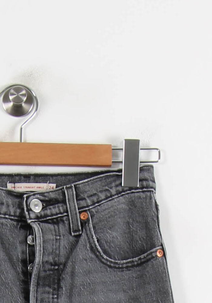 Cropped slim jeans with studs LEVI'S - Seconde main Grey