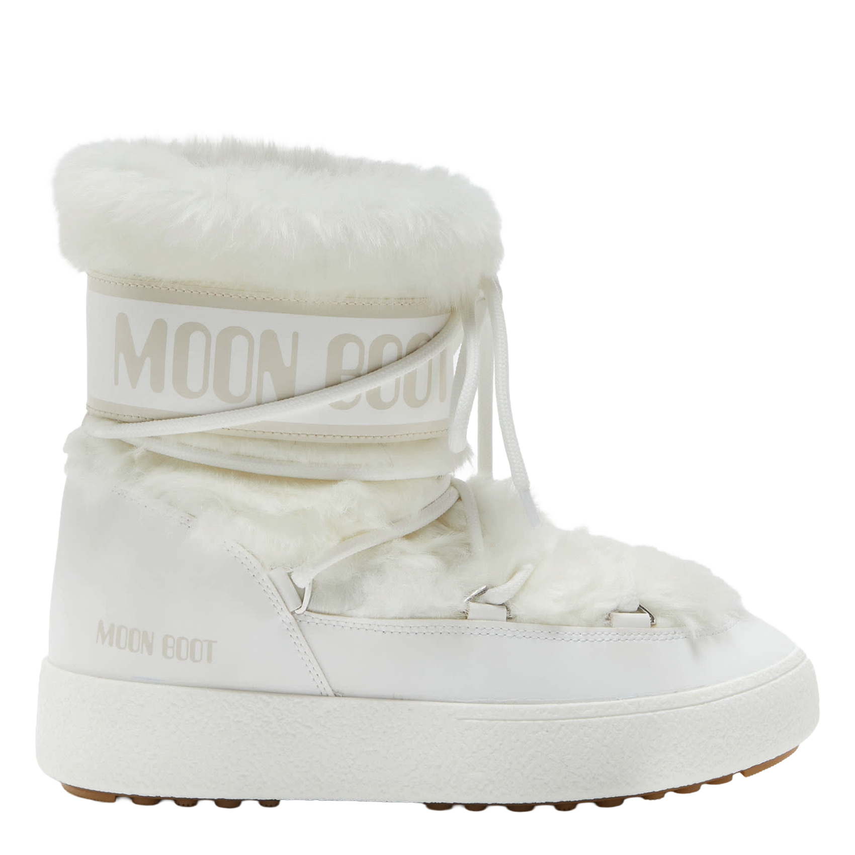 Boots à lacets à détail fourrure MOON BOOT
