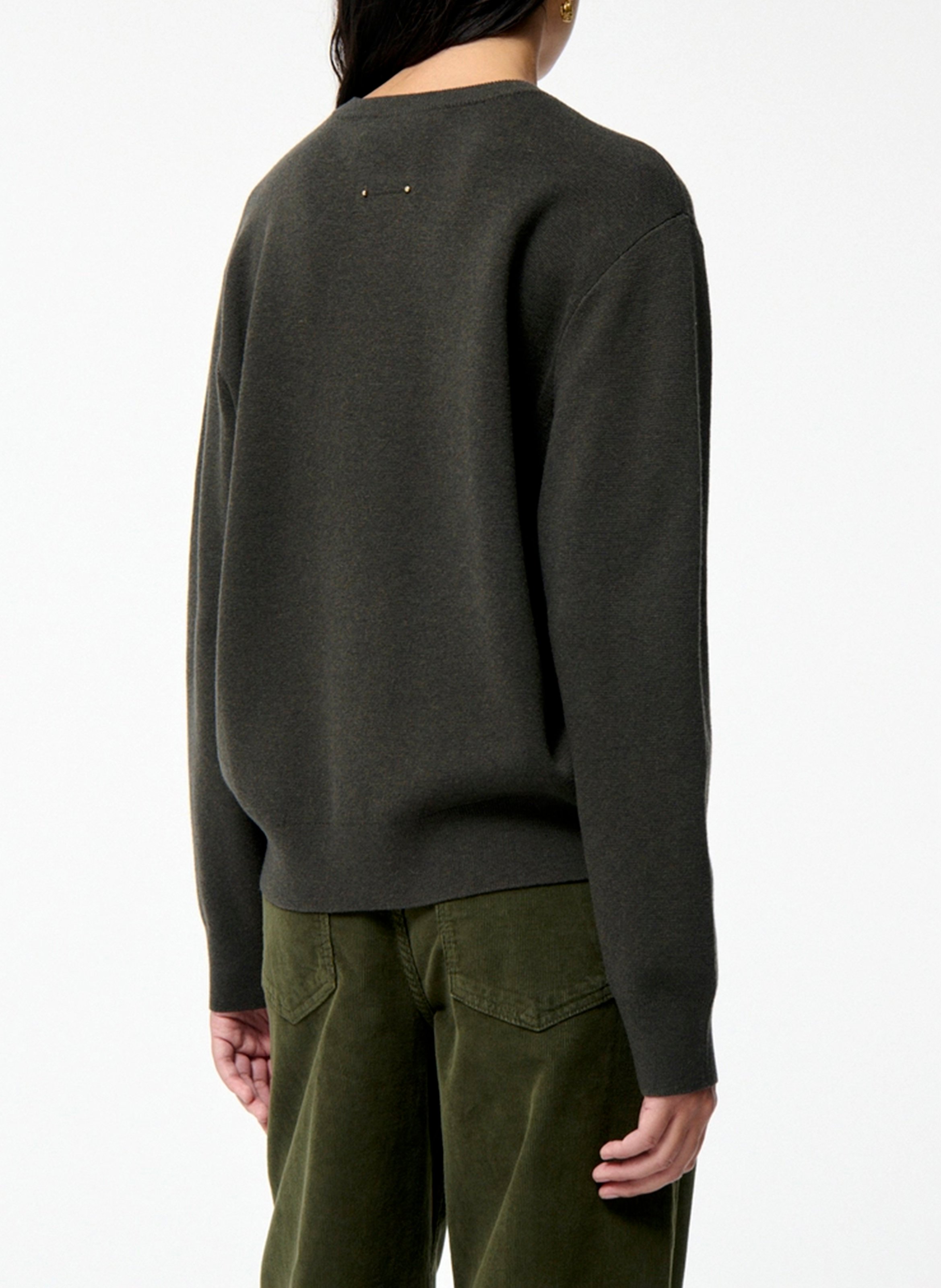 Sweat col rond en laine mélangée VANESSA BRUNO Vert