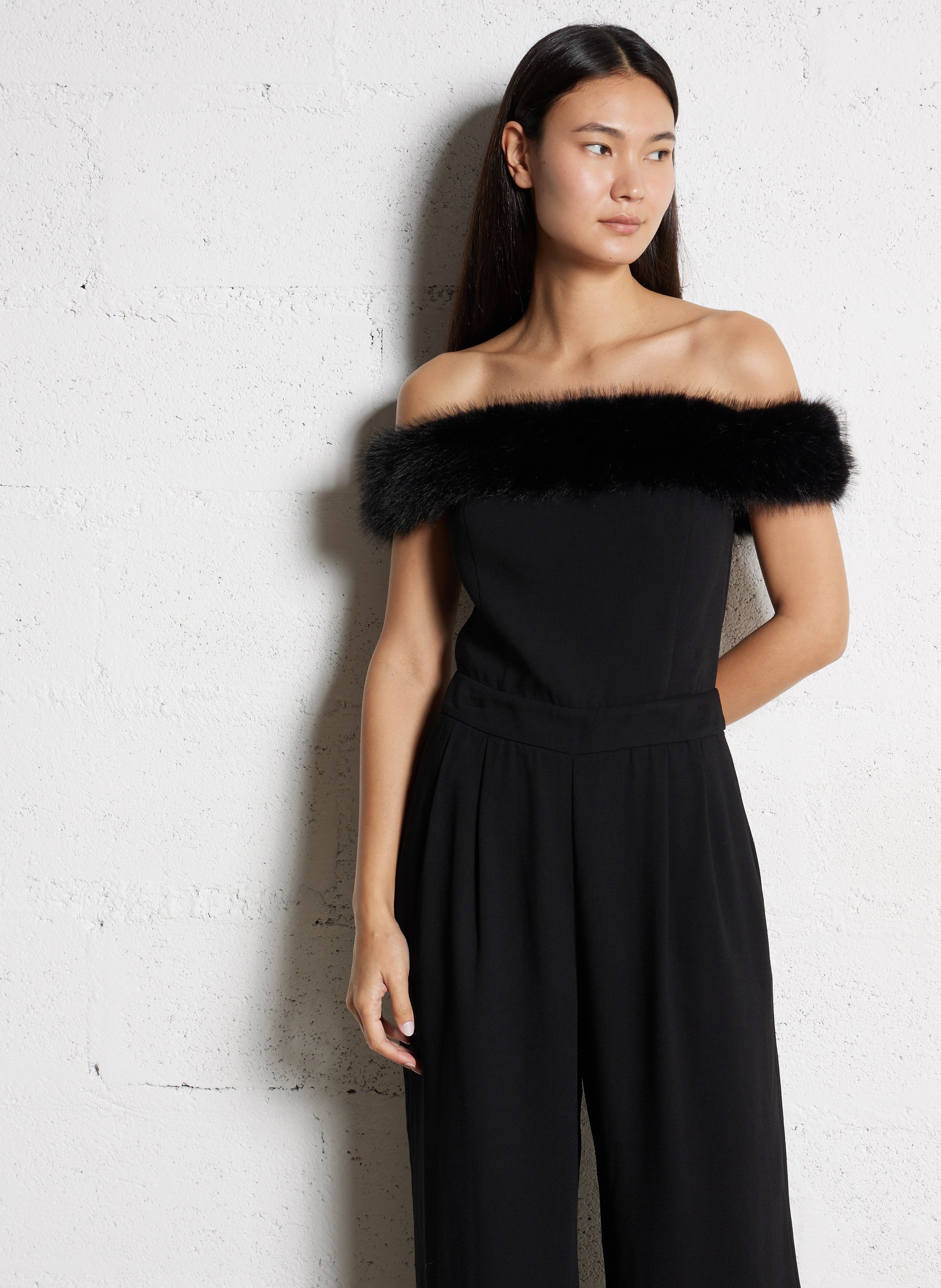 Rechte jumpsuit met boothals IKKS Zwart