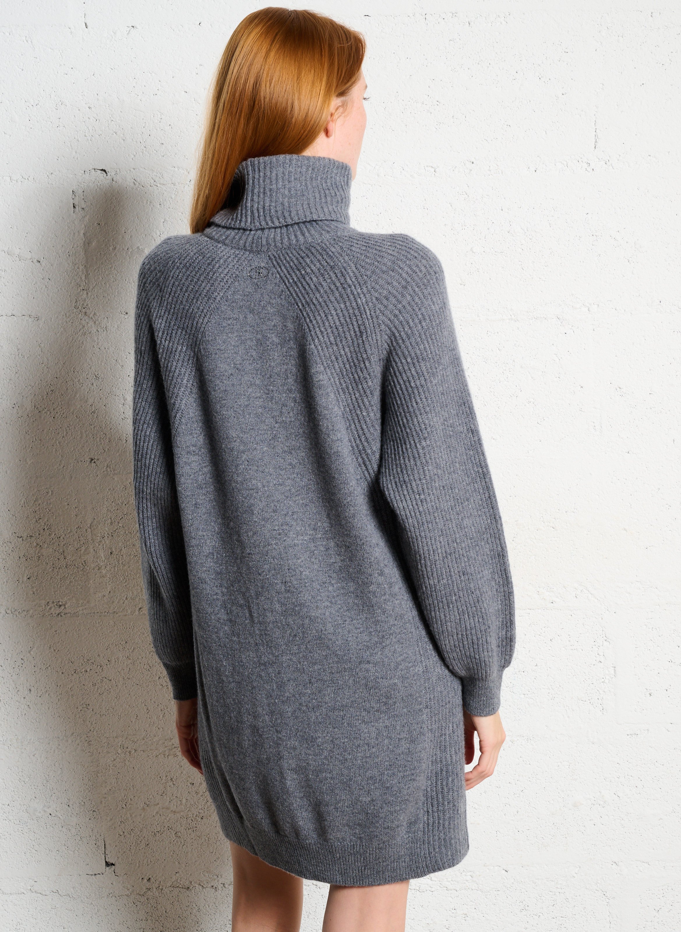 Short wool turtleneck dress LIU JO Grey