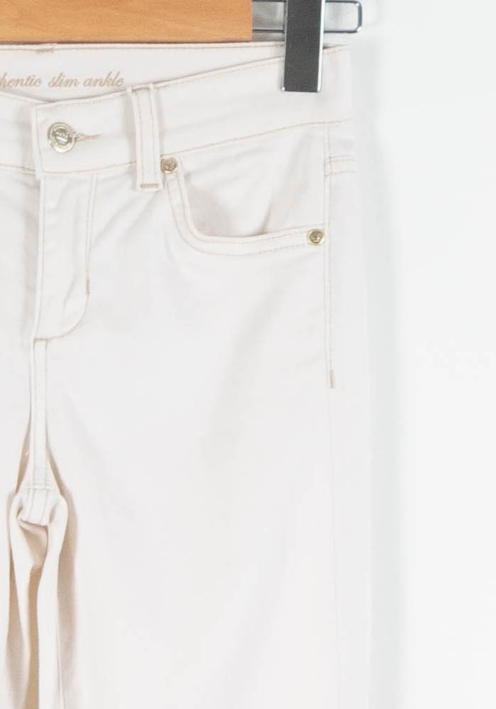Cropped slim jeans with studs LIU JO - SECONDE MAIN Beige