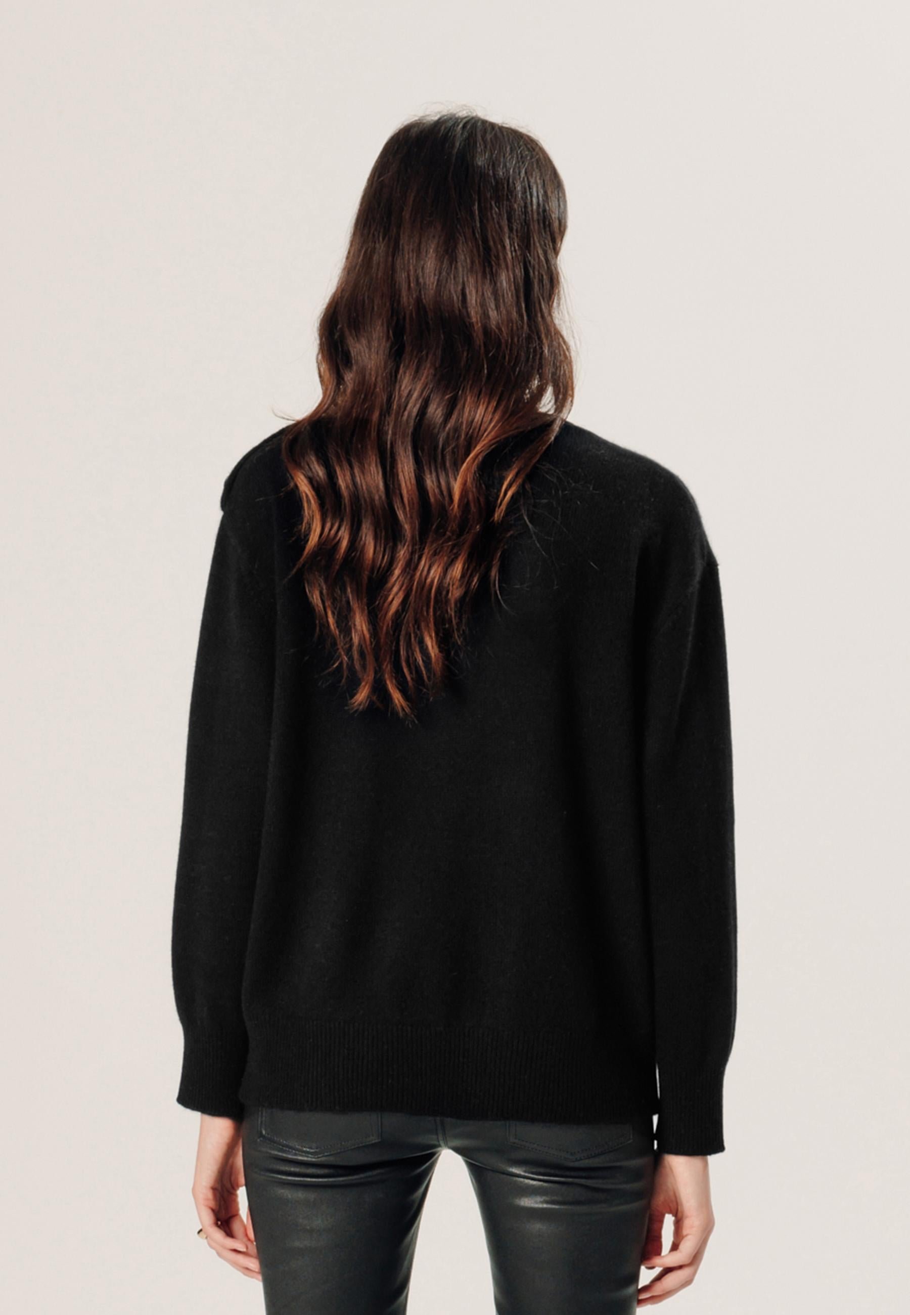 Oversized cashmere sweater RODIER Black