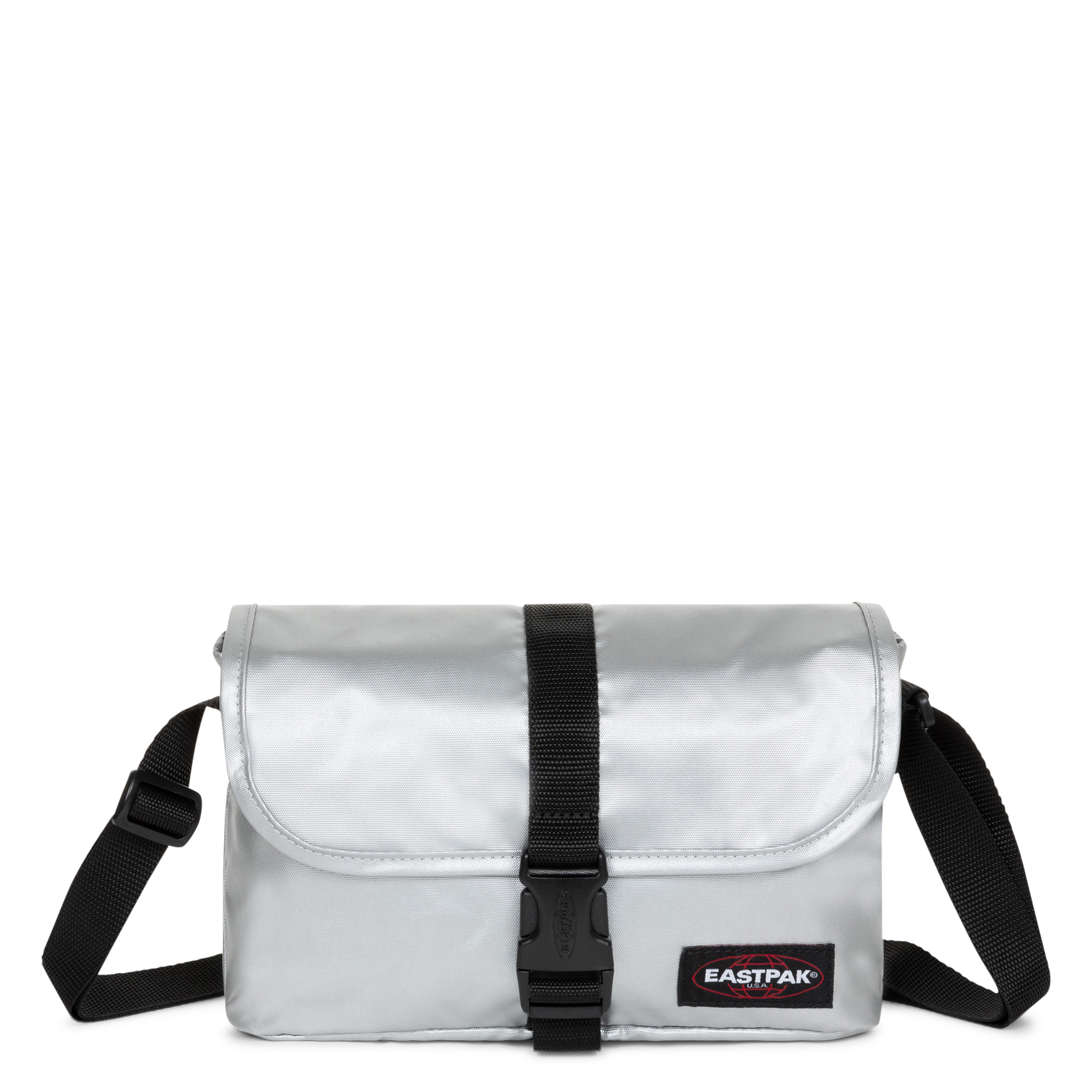 Flap shoulder bag with buckle EASTPAK Silver