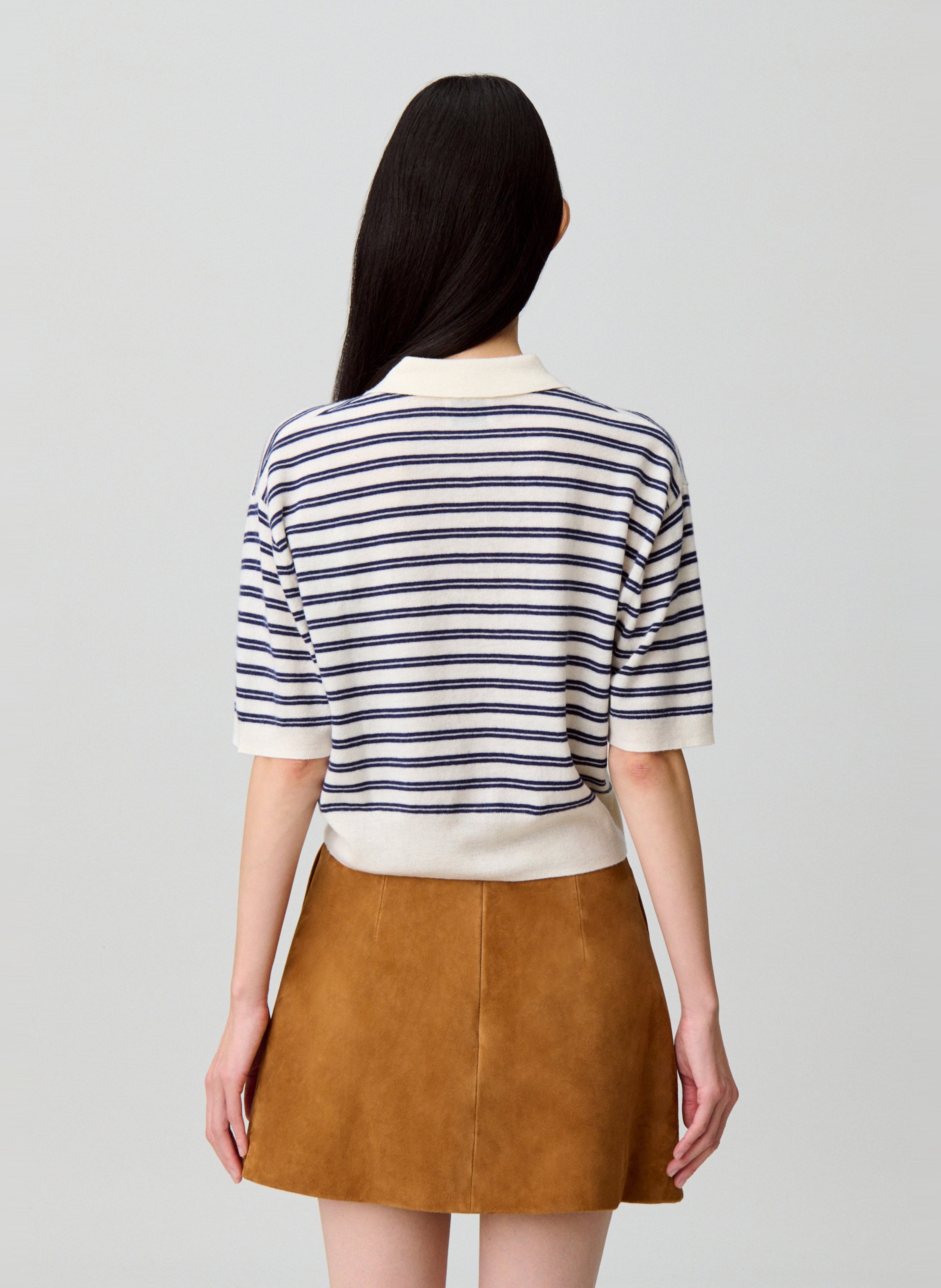 Wool sweater with polo collar CLAUDIE PIERLOT Multicolored