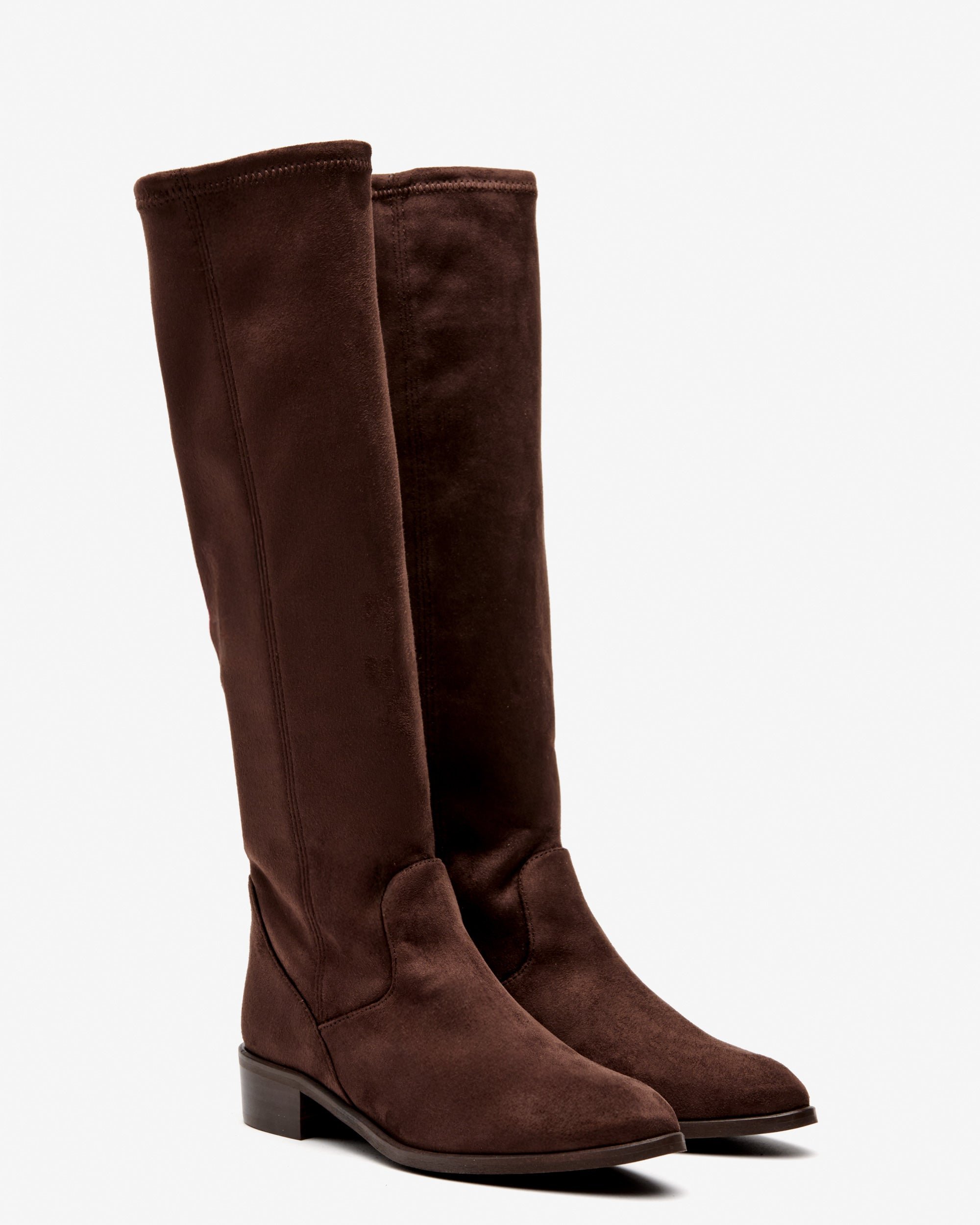 High shaft boots in stretch fabric. PEDRO MIRALLES Brown