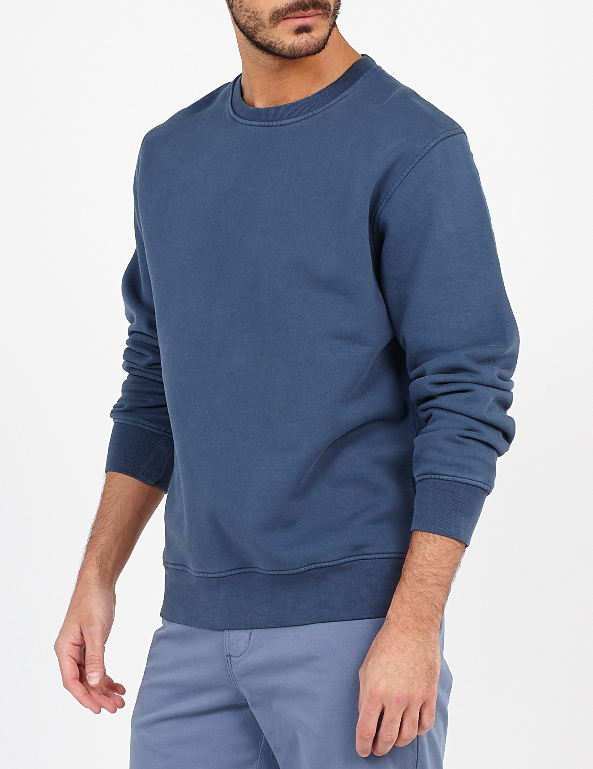 Rundhals-Sweatshirt aus Bio-Baumwolle, Regular Fit COLORFUL STANDARD Blau